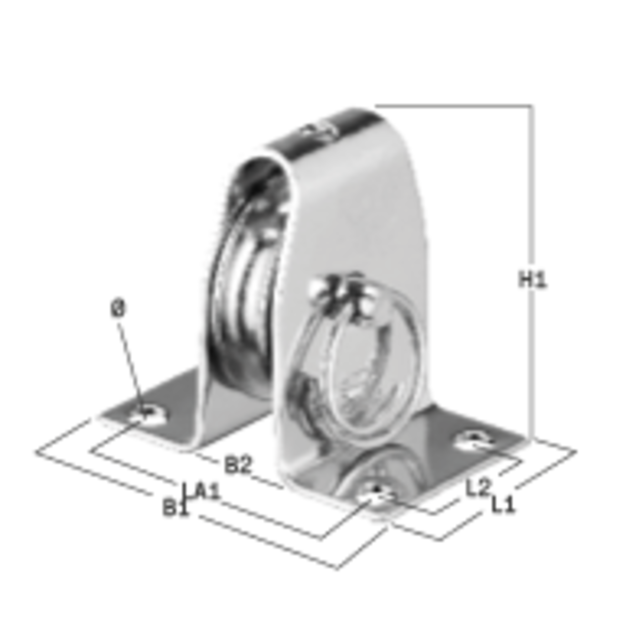 Stehblock für Draht Gleitlager 4 mm - 1 Rolle