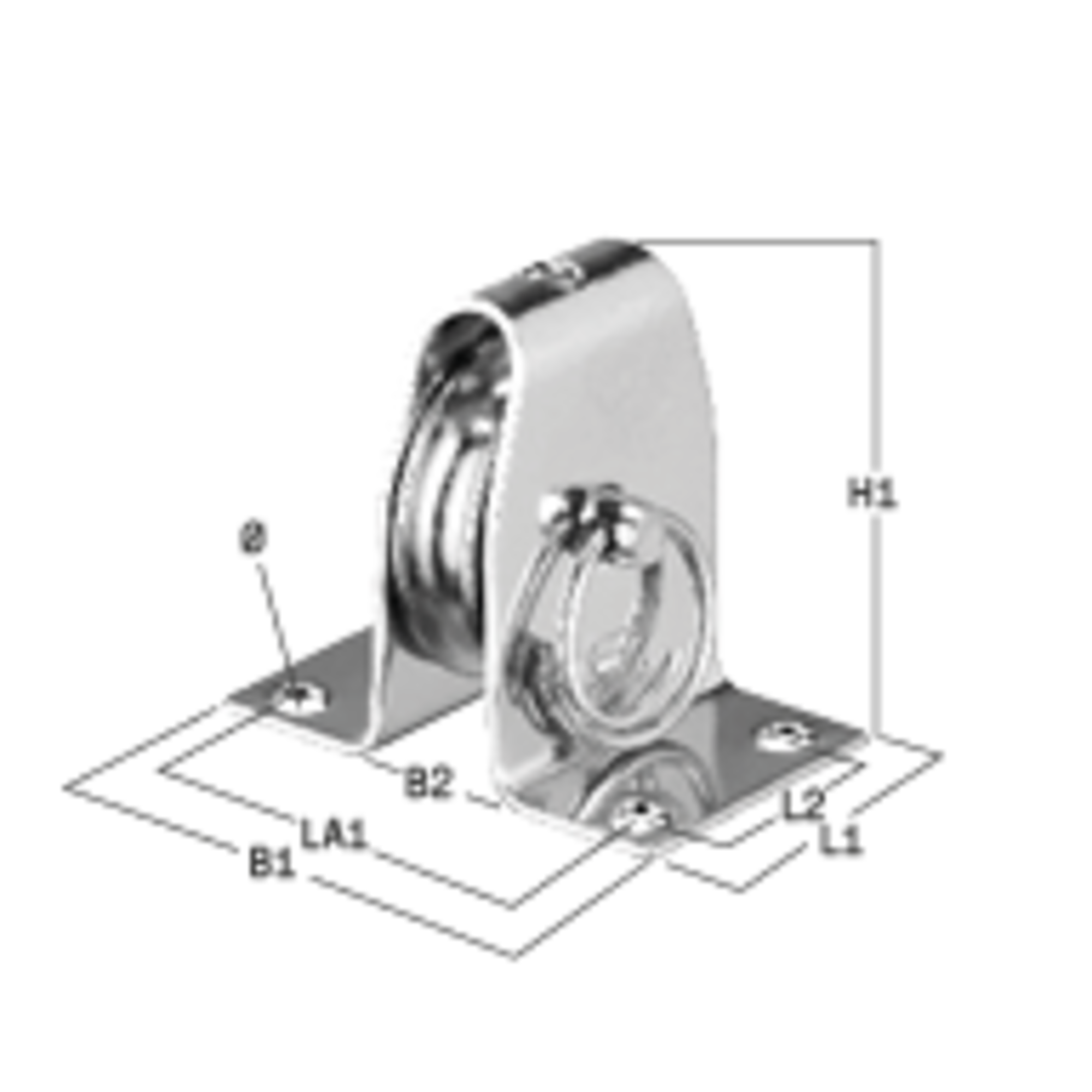Stehblock für Draht Gleitlager 6 mm - 1 Rolle