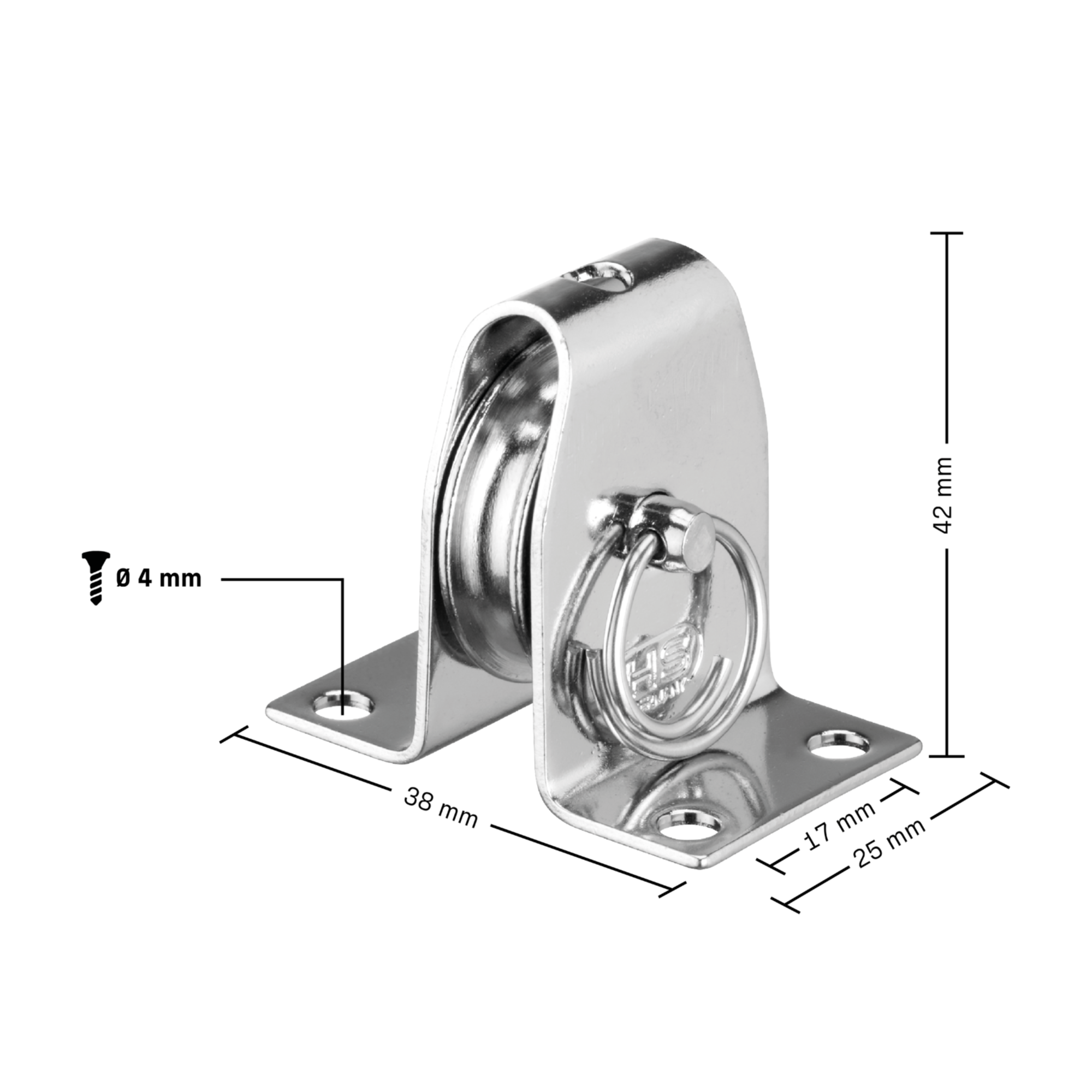 Stehblock für Draht Gleitlager 6 mm - 1 Rolle