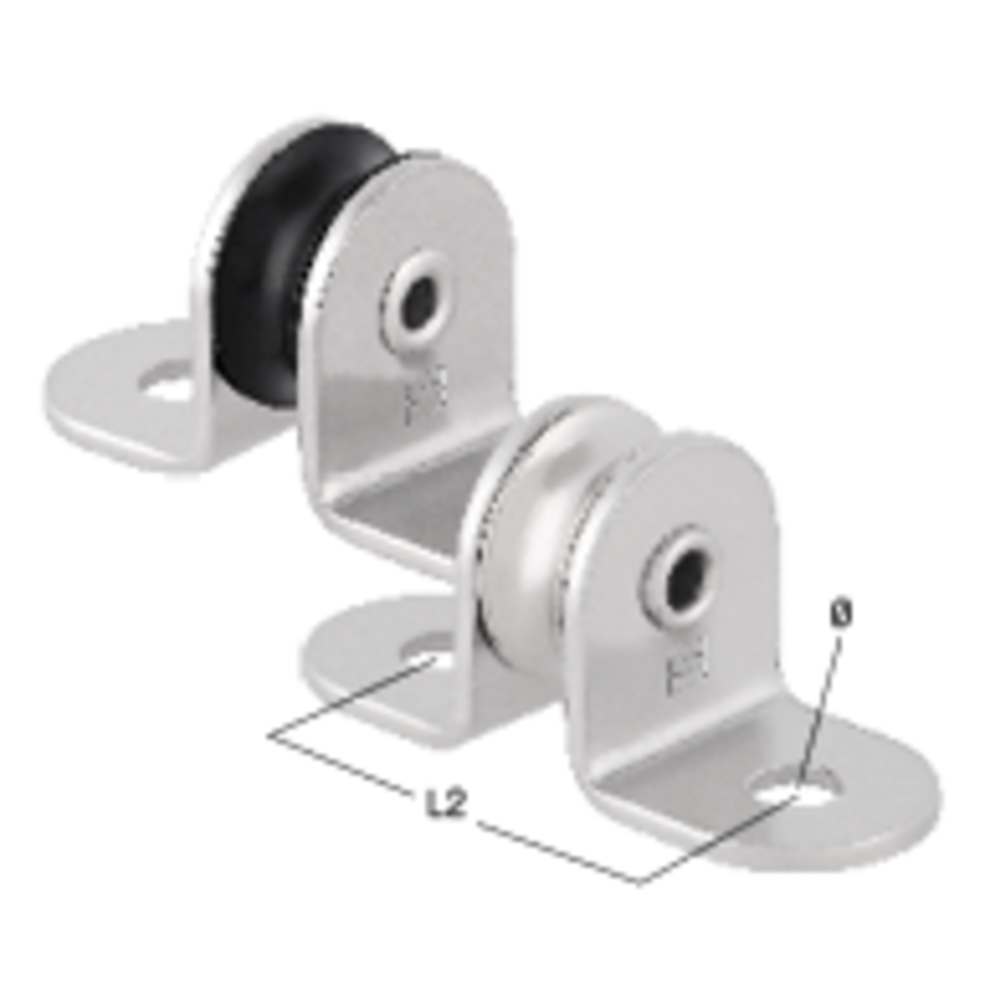 Mini-Stehblock mit Messingrolle 6 mm
