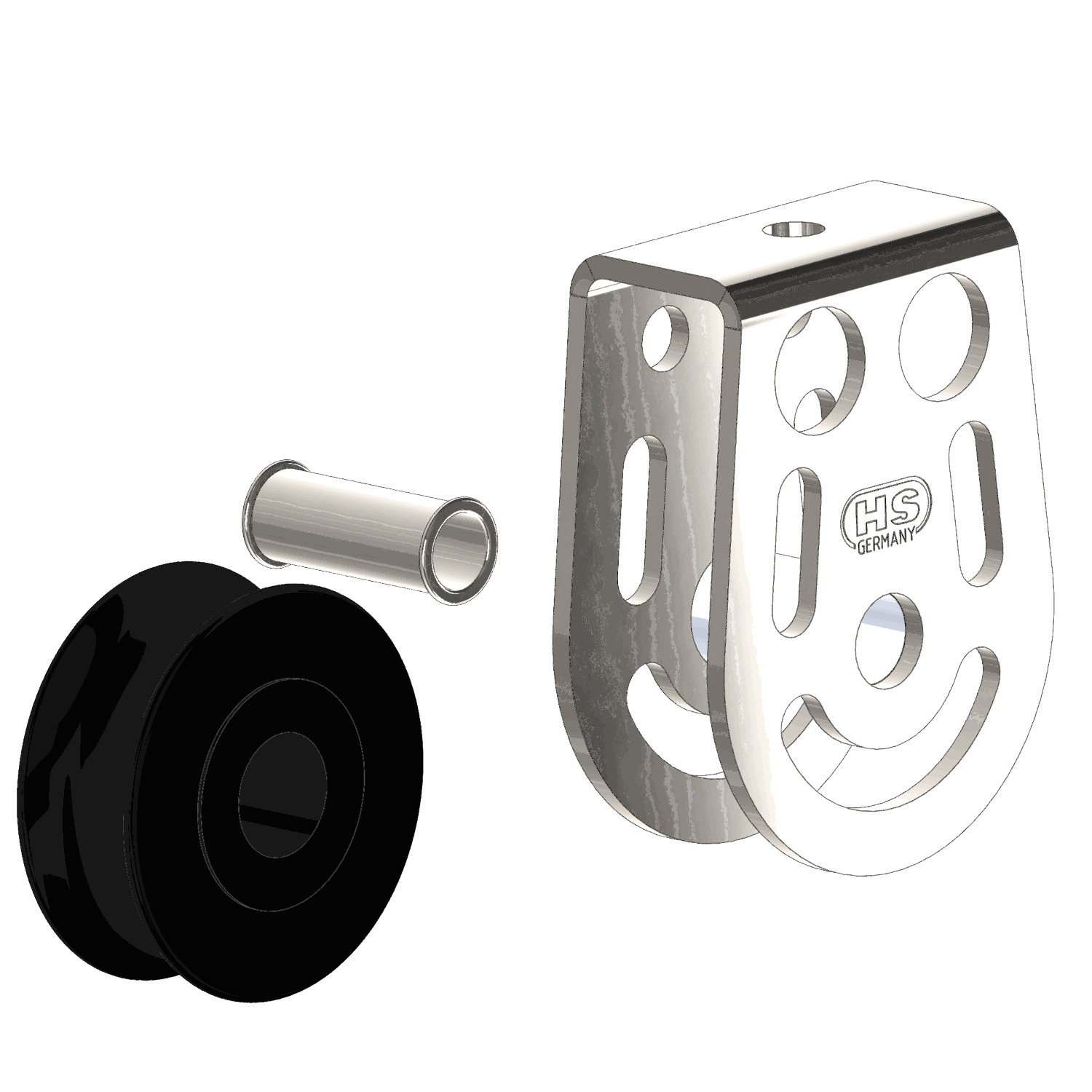 Liegeblock Gleitlager 8 mm - Hohlachse