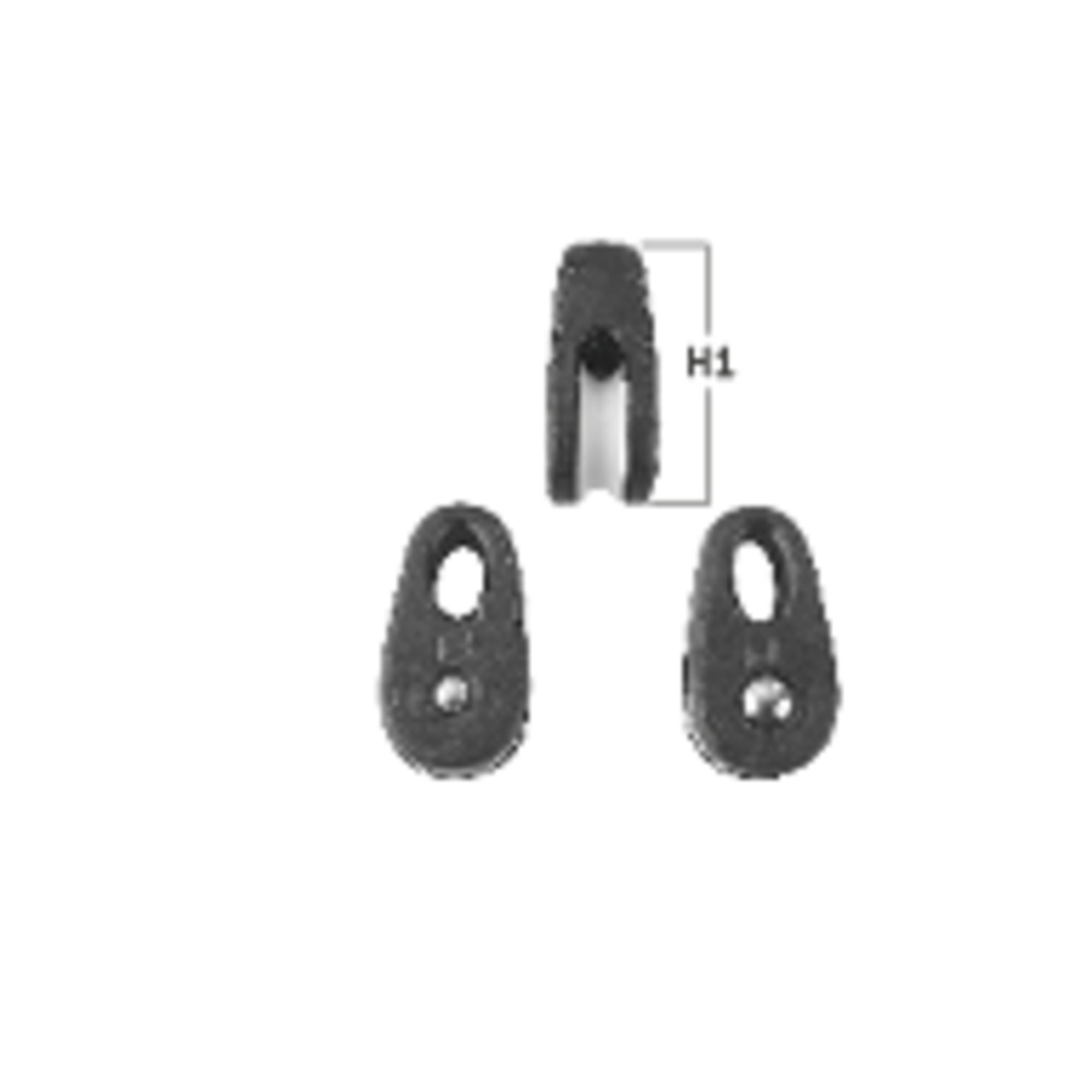 Kite-Block Gleitlager 4 mm - 1 Rolle (2er Set)