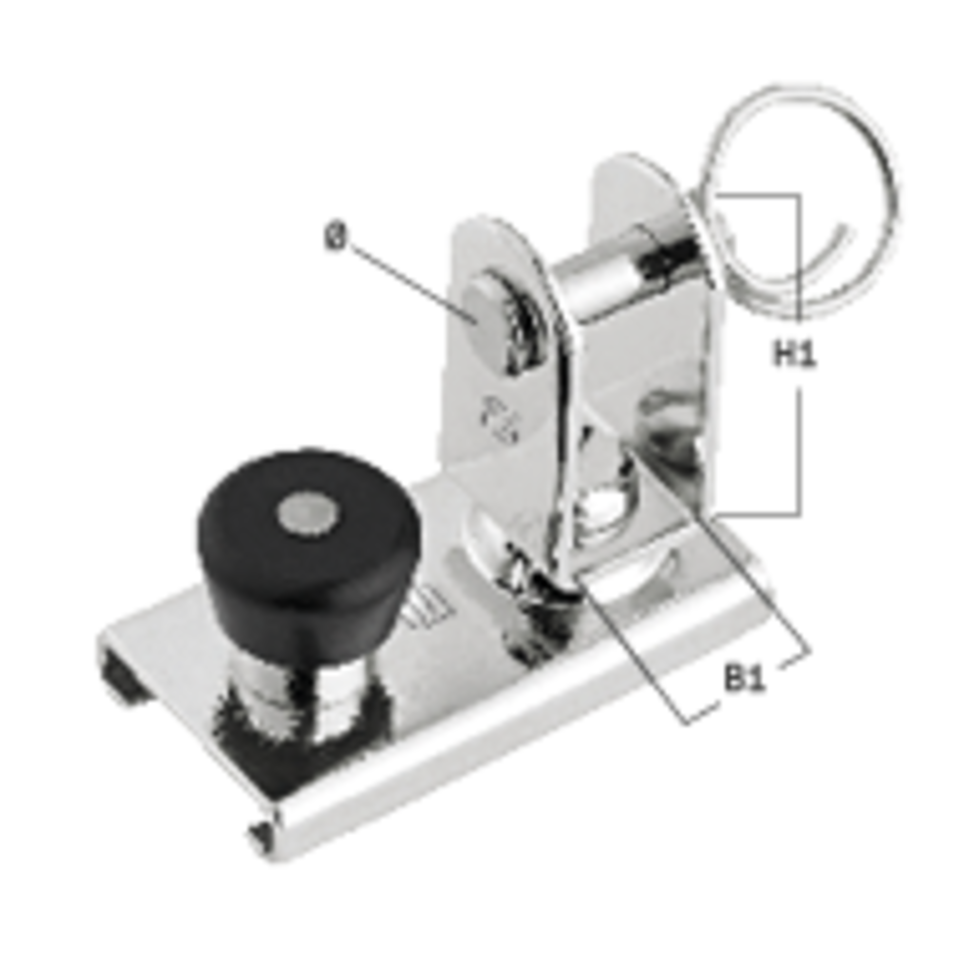 Schlitten für Schiene 20 x 3 mm - U-Wirbel