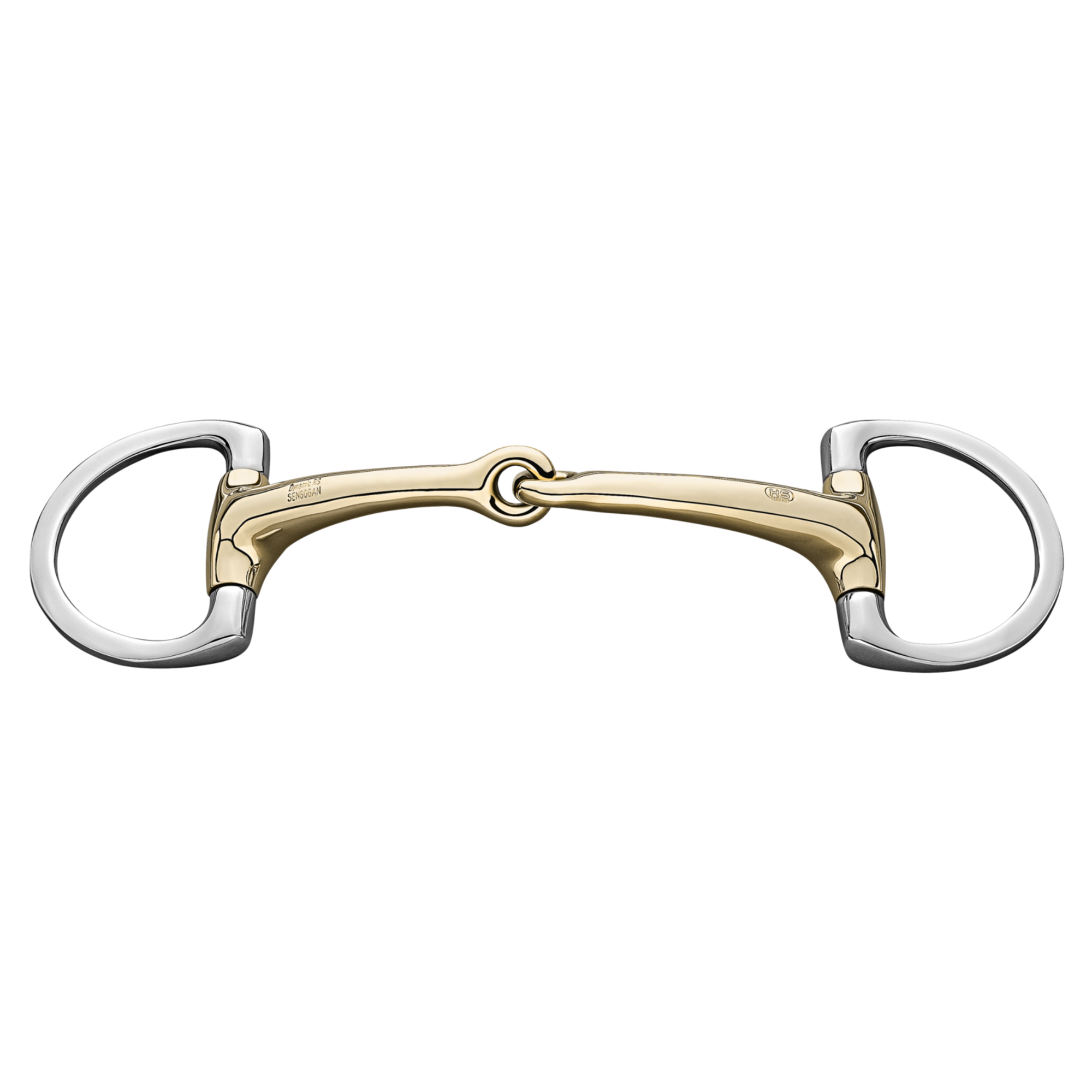 Dynamic RS Olivenkopf Unterlegtrense mit D-förmigem Ring 14 mm einfach gebrochen