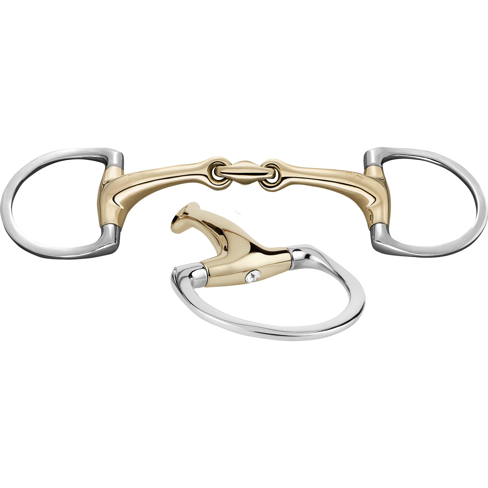 Dynamic RS Shine Bright Olivenkopfgebiss mit D-förmigem Ring 16 mm doppelt gebrochen - Sensogan