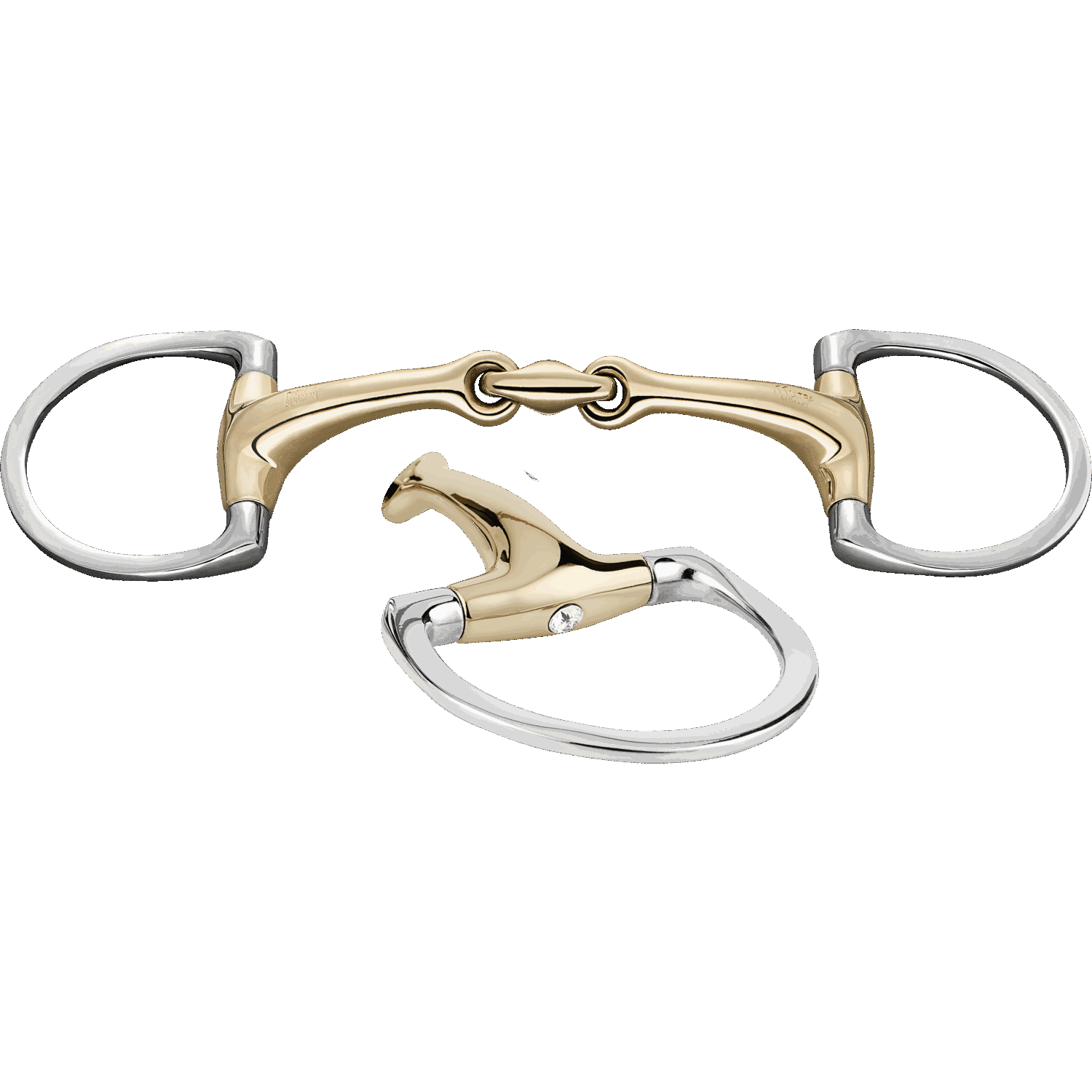 Dynamic RS Olivenkopfgebiss mit D-förmigem Ring 16 mm doppelt gebrochen