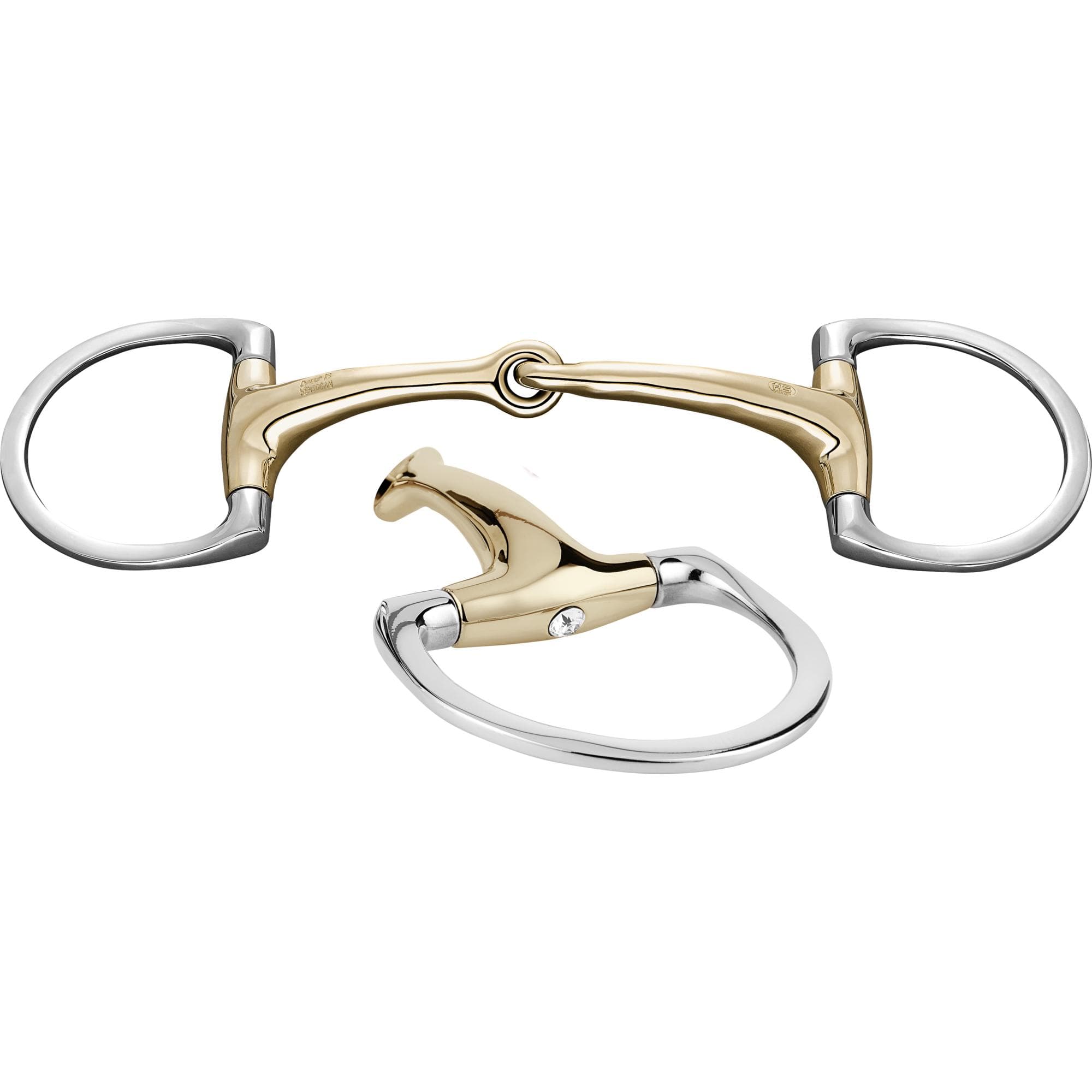 Dynamic RS Shine Bright Olivenkopfgebiss mit D-förmigem Ring 16 mm einfach gebrochen - Sensogan