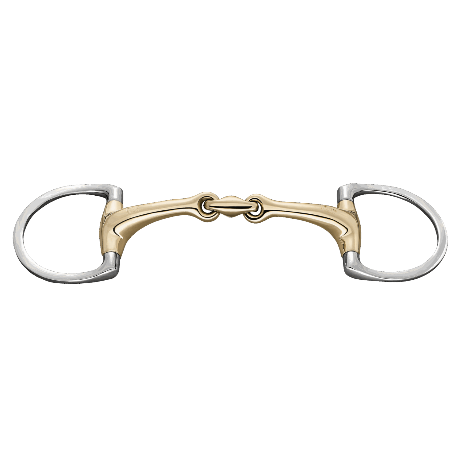 Dynamic RS Olivenkopfgebiss mit D-förmigem Ring 16 mm doppelt gebrochen