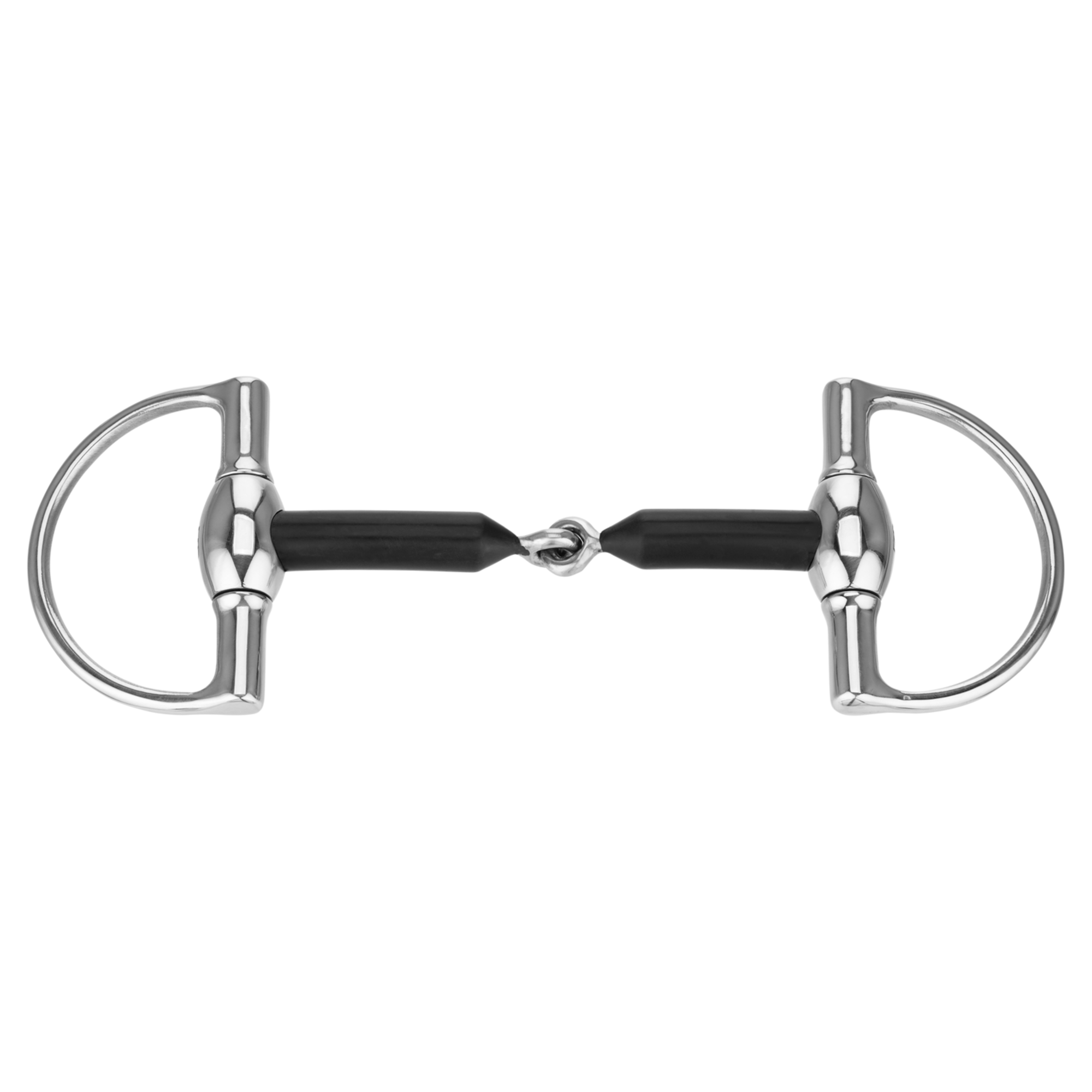 D-Ring Gebiss einfach gebrochen Hartcarbon, 16 mm