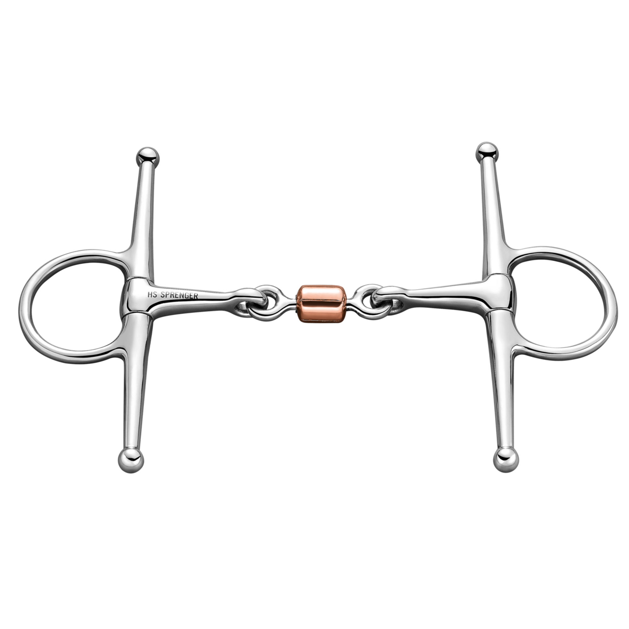 Schenkeltrense 12 mm mit beschichteter Kupferrolle - Edelstahl rostfrei