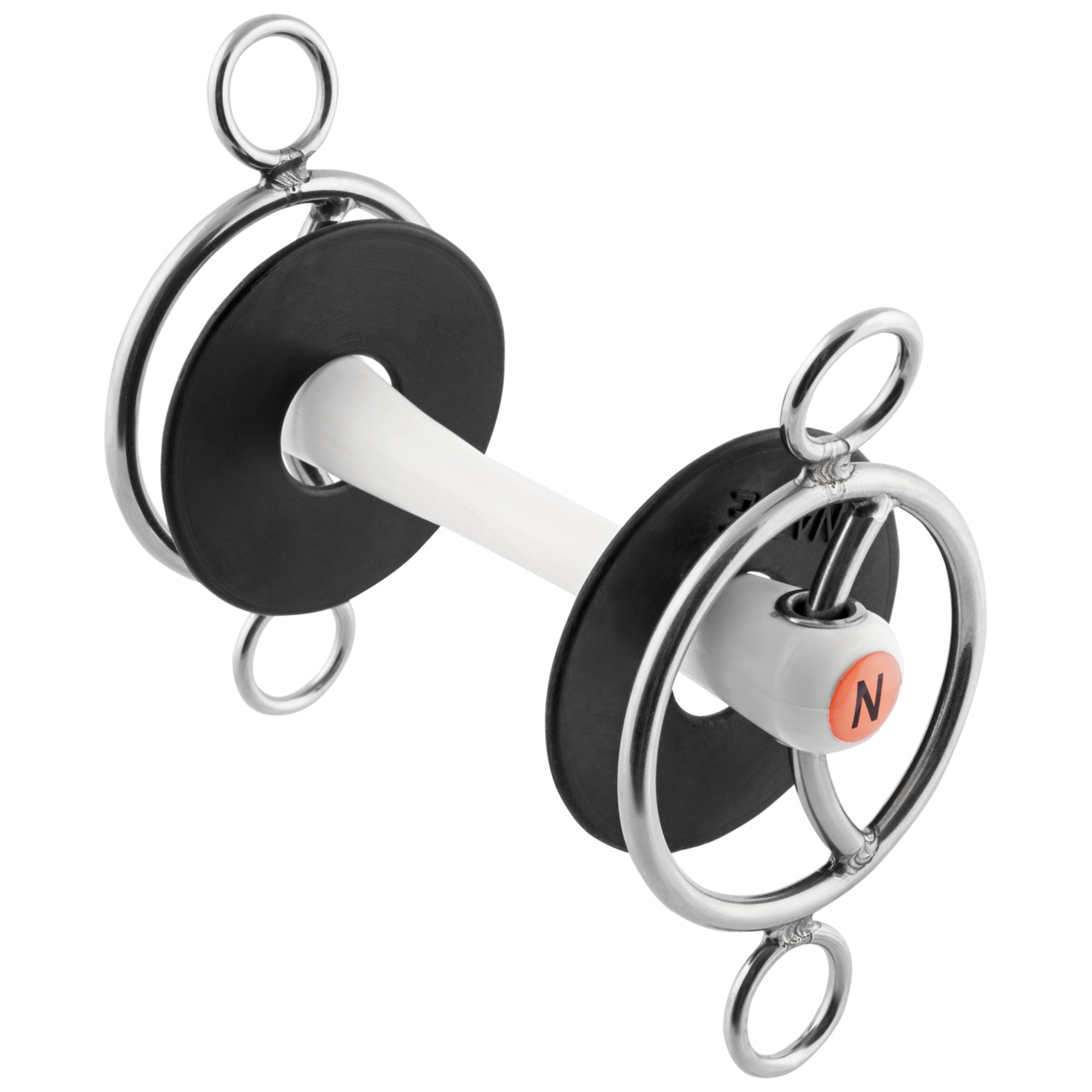NATHE 3-Ring Gebiss mit Gleitsteg 20 mm mit biegsamer Stange