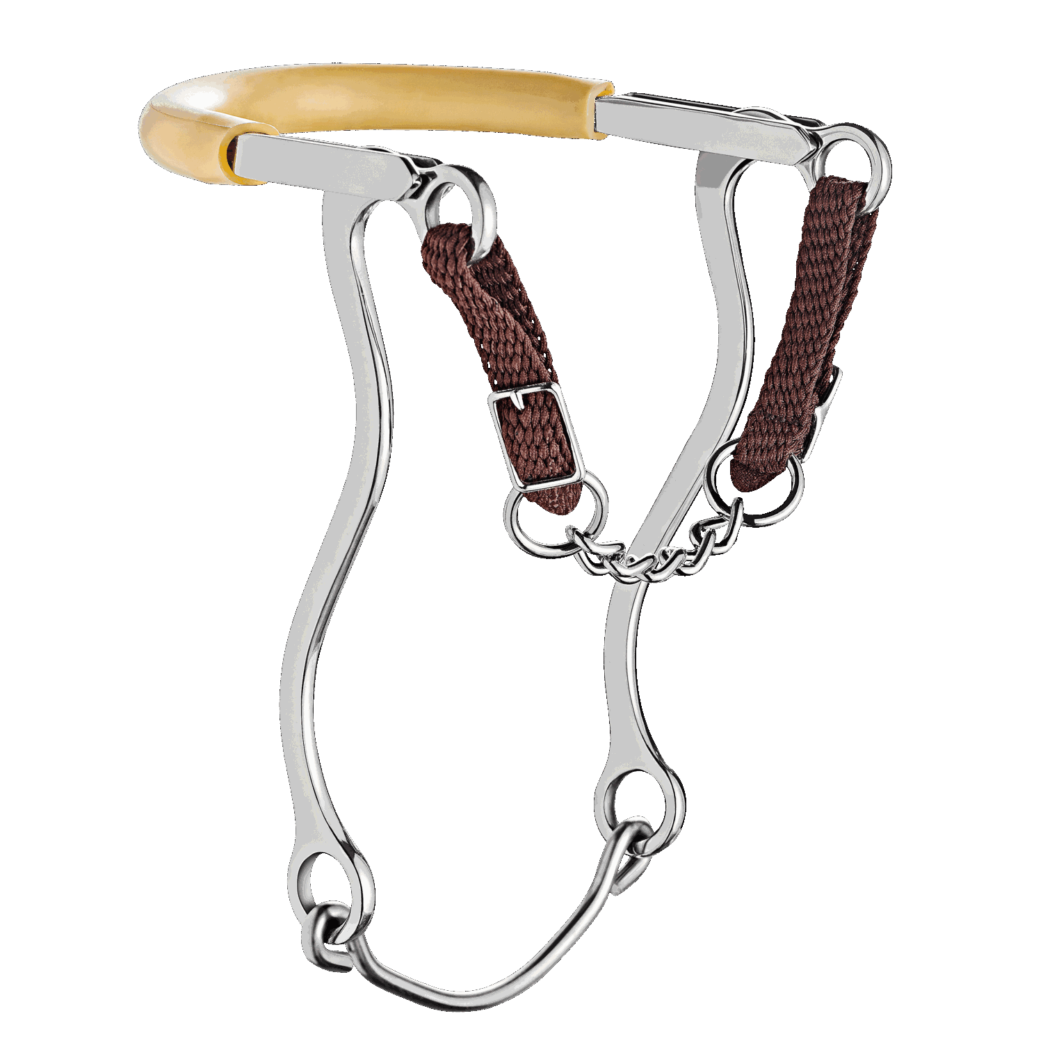 Hackamore mit Kinnkette und Edelstahlseiten - Edelstahl rostfrei | 42141_56.png | 1700896636