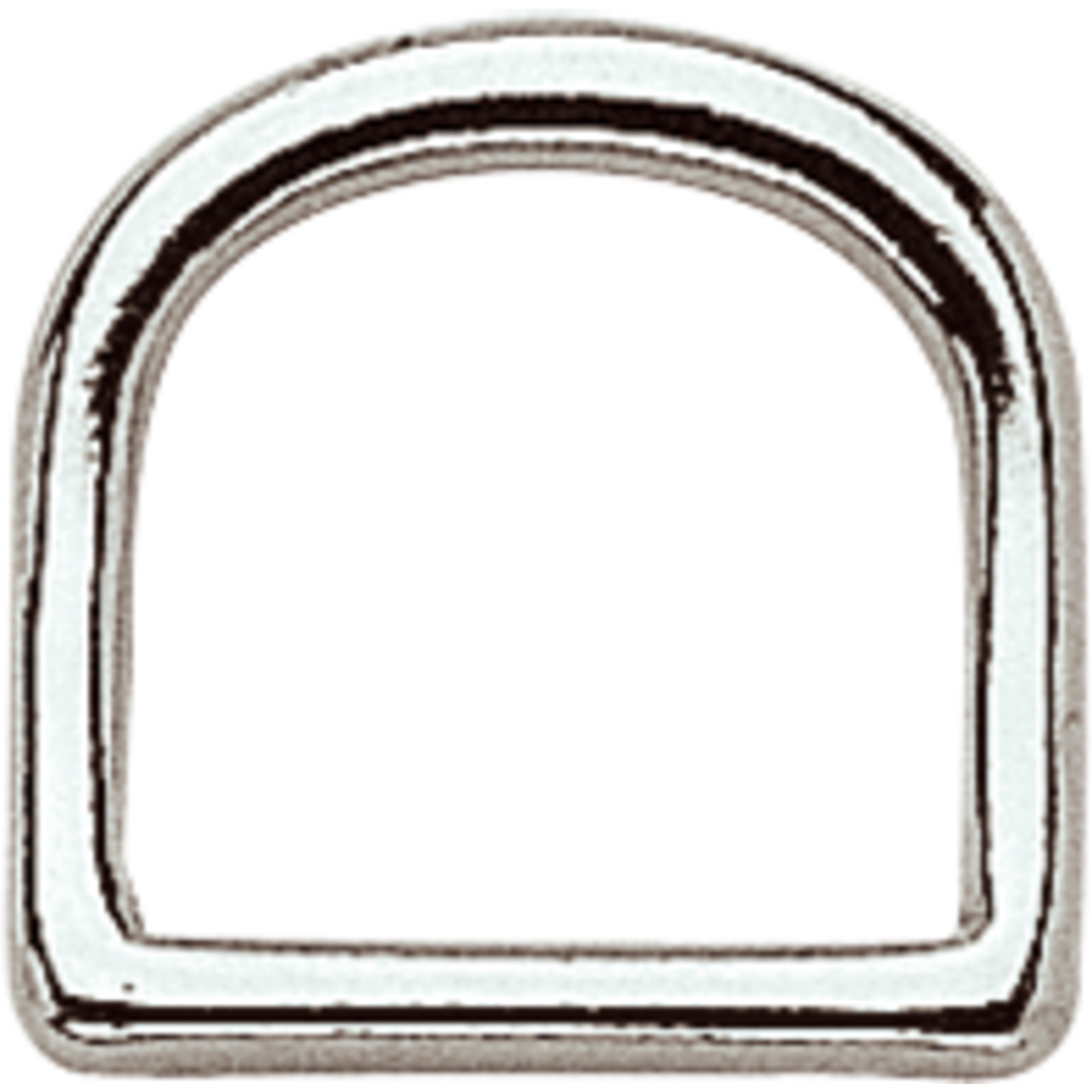 D-Ring, gegossen - Argentan poliert, lichte Weite 20 mm
