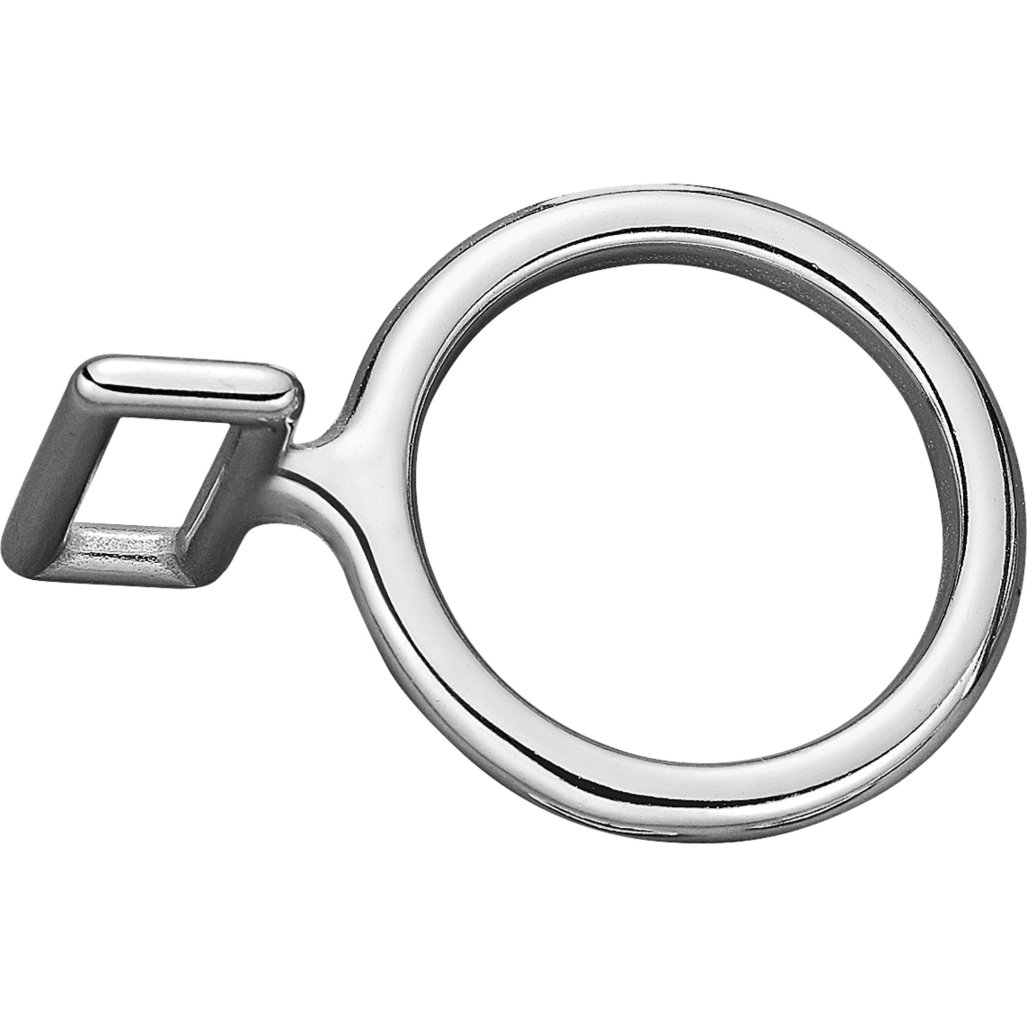 Halsriemenring fest - Edelstahl rostfrei, Ösenweite 26 mm, lichte Weite 38 mm