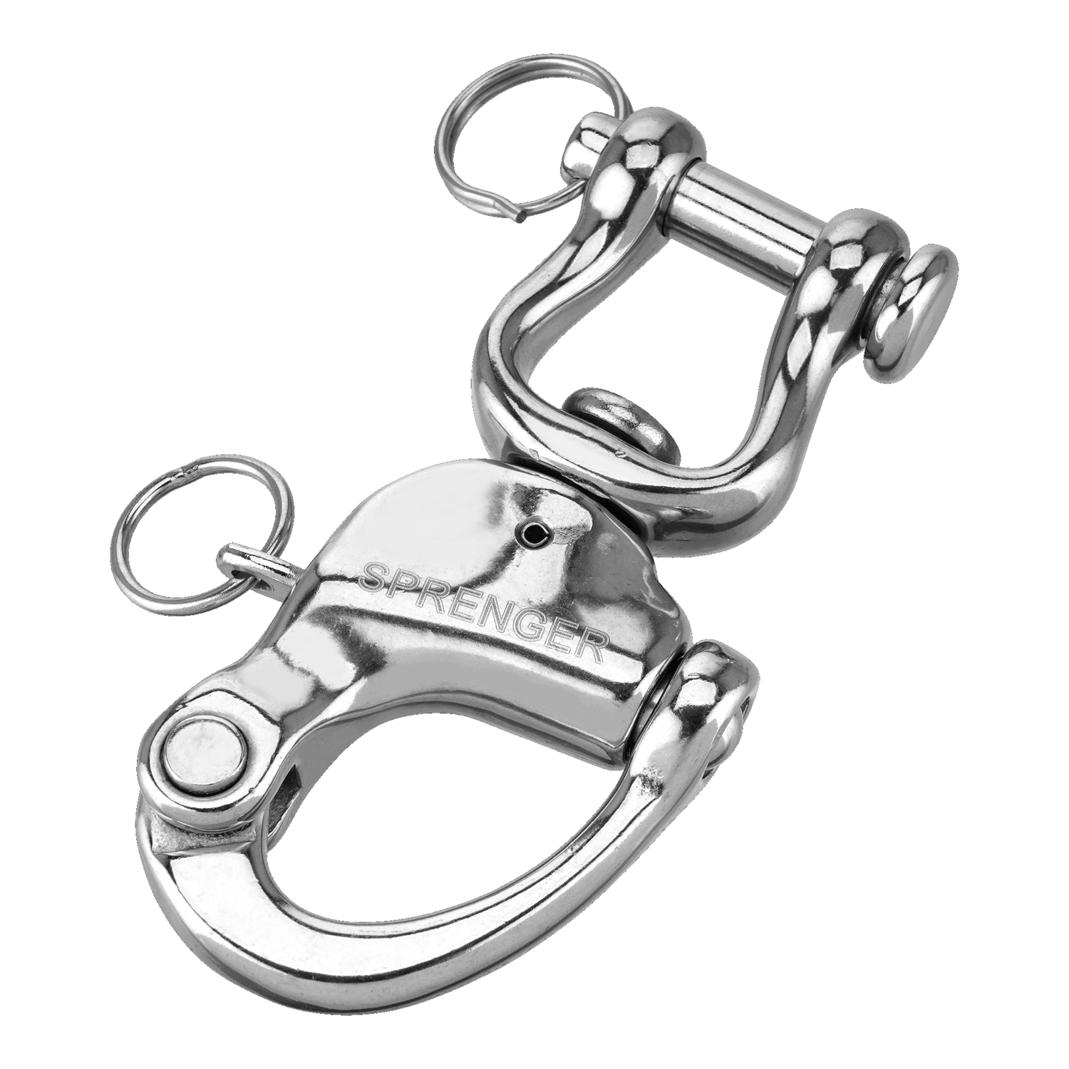 Sprenger-Patentverschluss für Marathon (gegossen) mit Sicherungsstift - Edelstahl rostfrei, Länge 90 mm, lichte Weite 13 mm