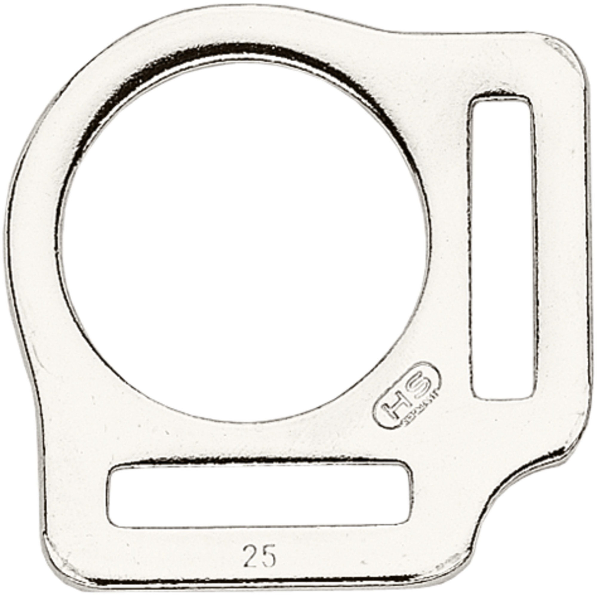 Halfterring, gestanzt - Stahl vernickelt, lichte Weite 25 mm