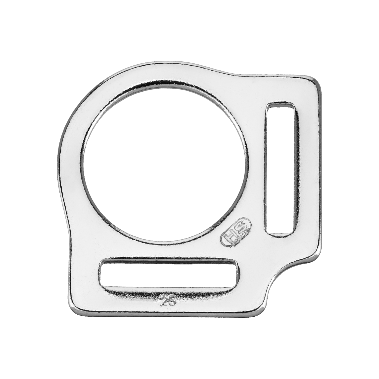 Halfterring, gestanzt - Stahl vernickelt, lichte Weite 25 mm