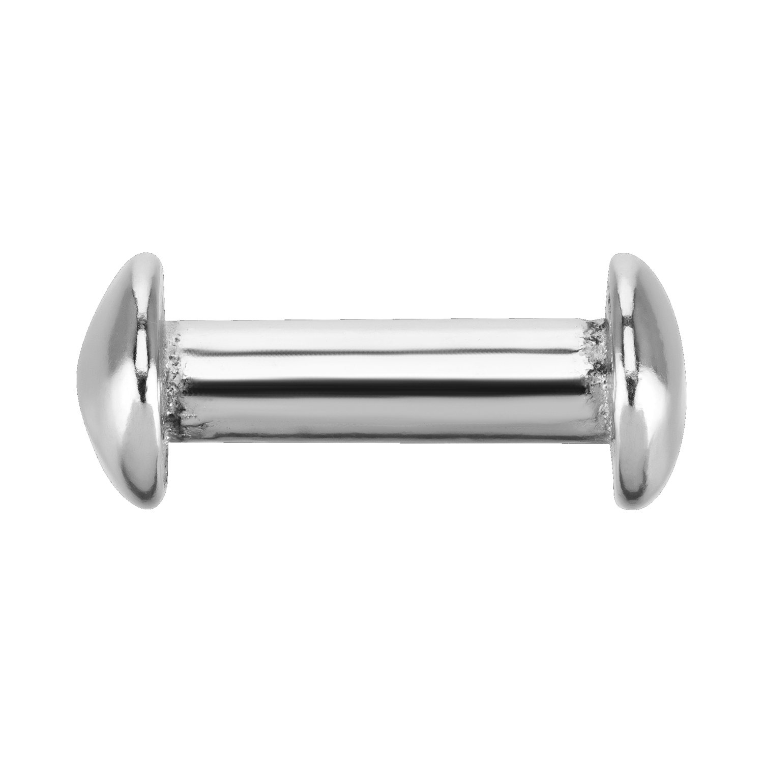 Knebel für Halfter, schwer - Messing vernickelt, lichte Weite 25 mm