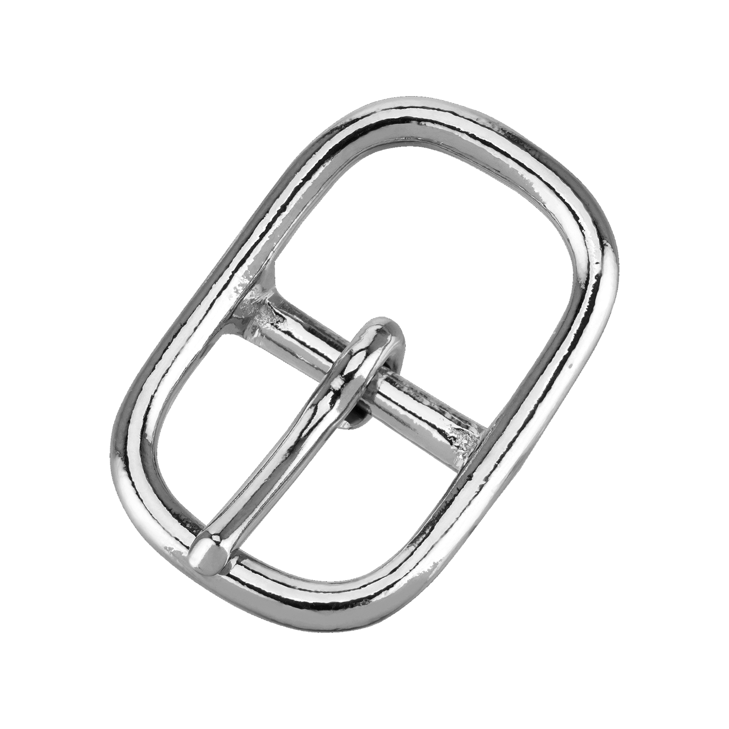 Zaumschnalle, gegossen - Argentan poliert