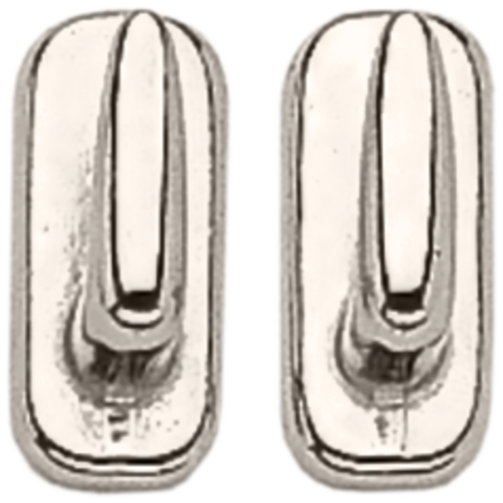 Zaumhaken - Argentan poliert, Maße 8 x 18 mm