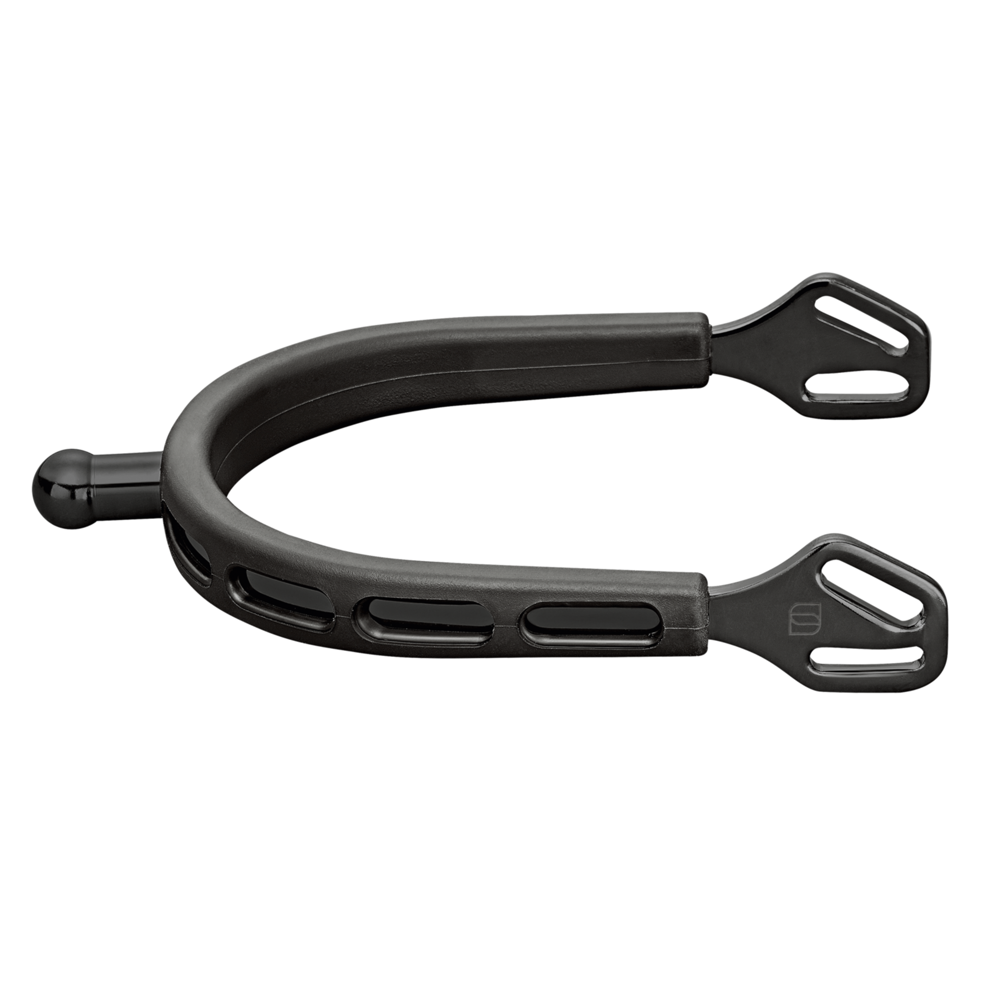 ULTRA fit EXTRA GRIP Sporen "Black Series" - Edelstahl rostfrei anthrazit, 30 mm kugelförmig