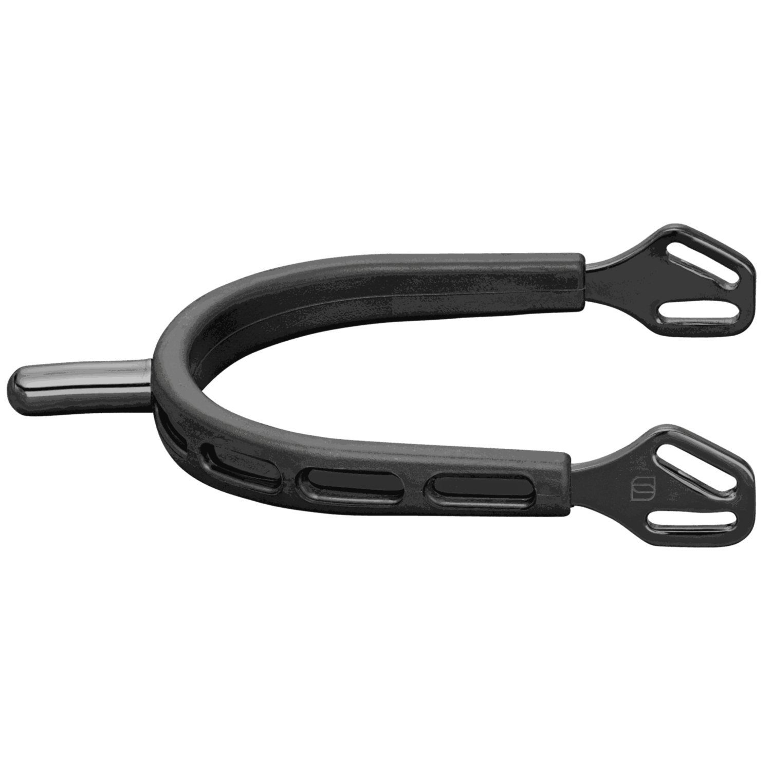 Ultra fit EXTRA GRIP Sporen "Black Series" - Edelstahl rostfrei anthrazit, 25 mm abgerundet