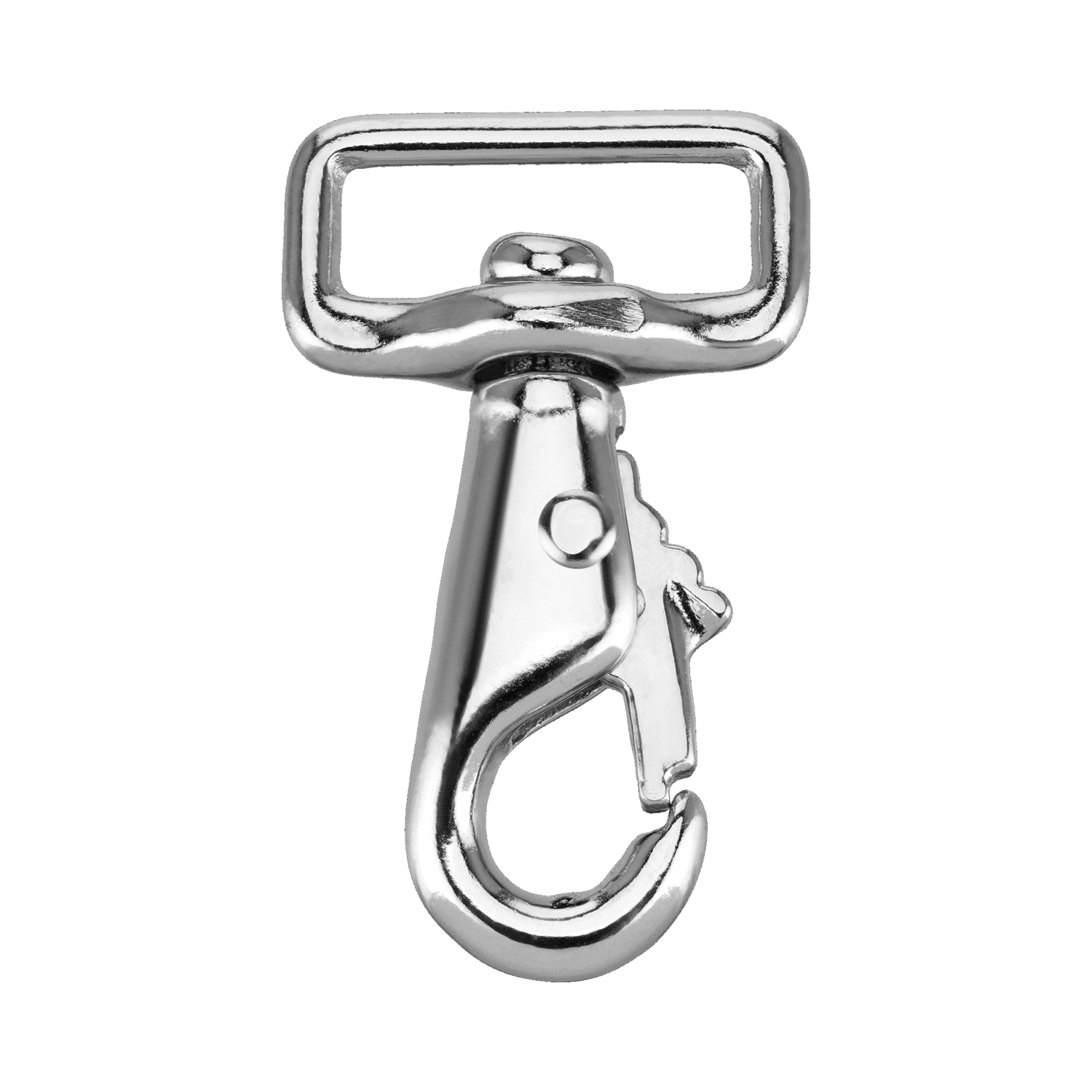 Karabinerhaken - Stahl vernickelt, Länge 62 mm, lichte Weite 29 mm