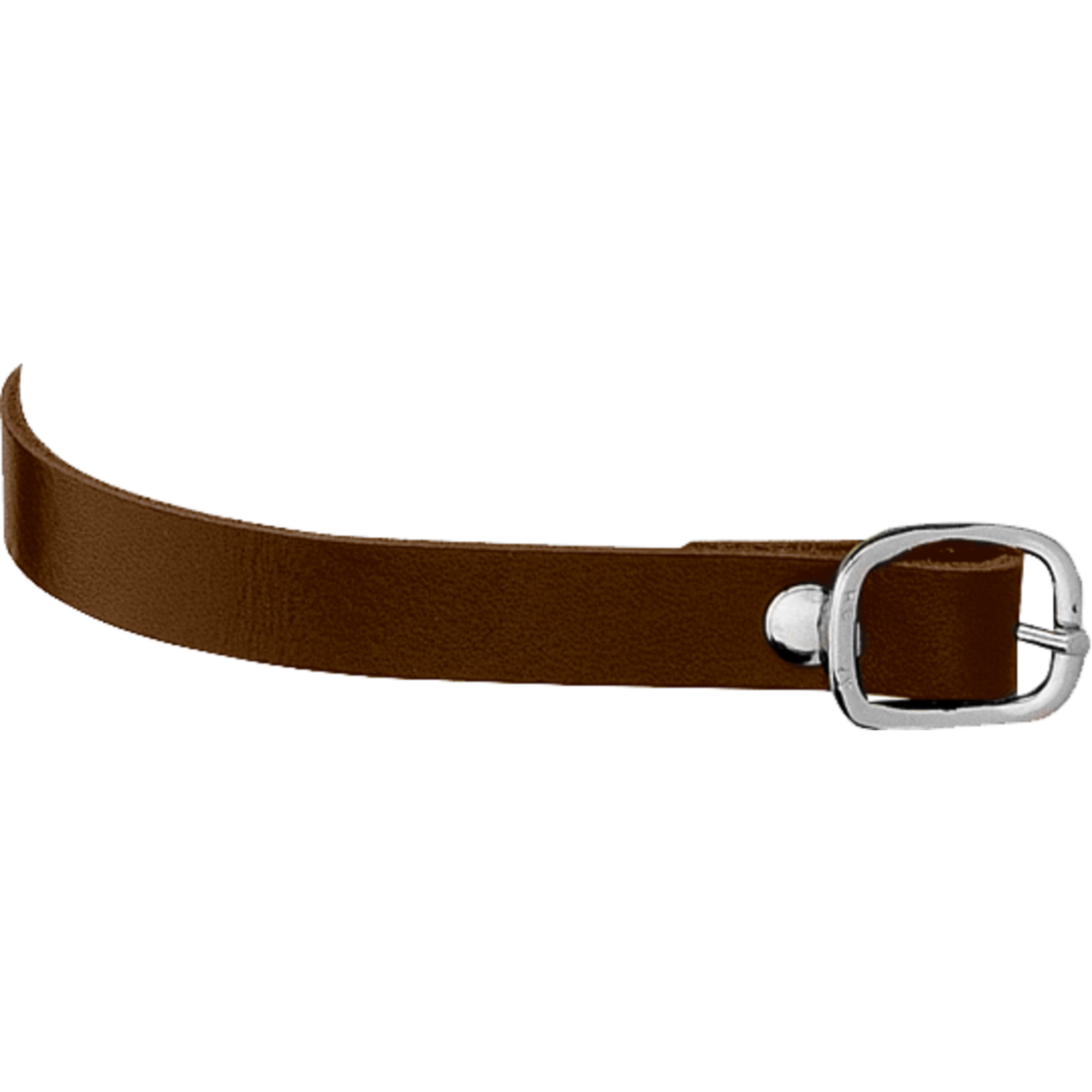 Sporenriemen - 45 cm, Leder braun, Schnalle silber