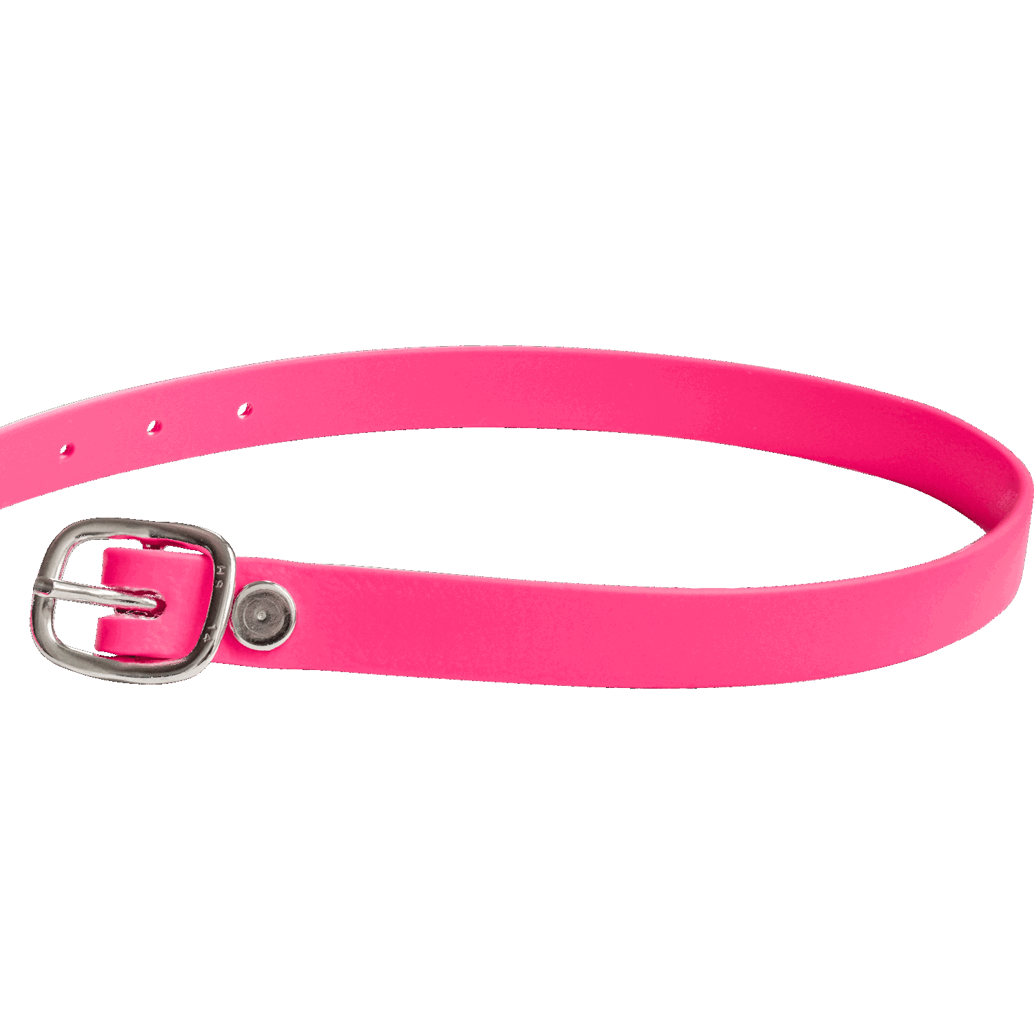Sporenriemen - 45 cm, BioThane® pink, Schnalle silber