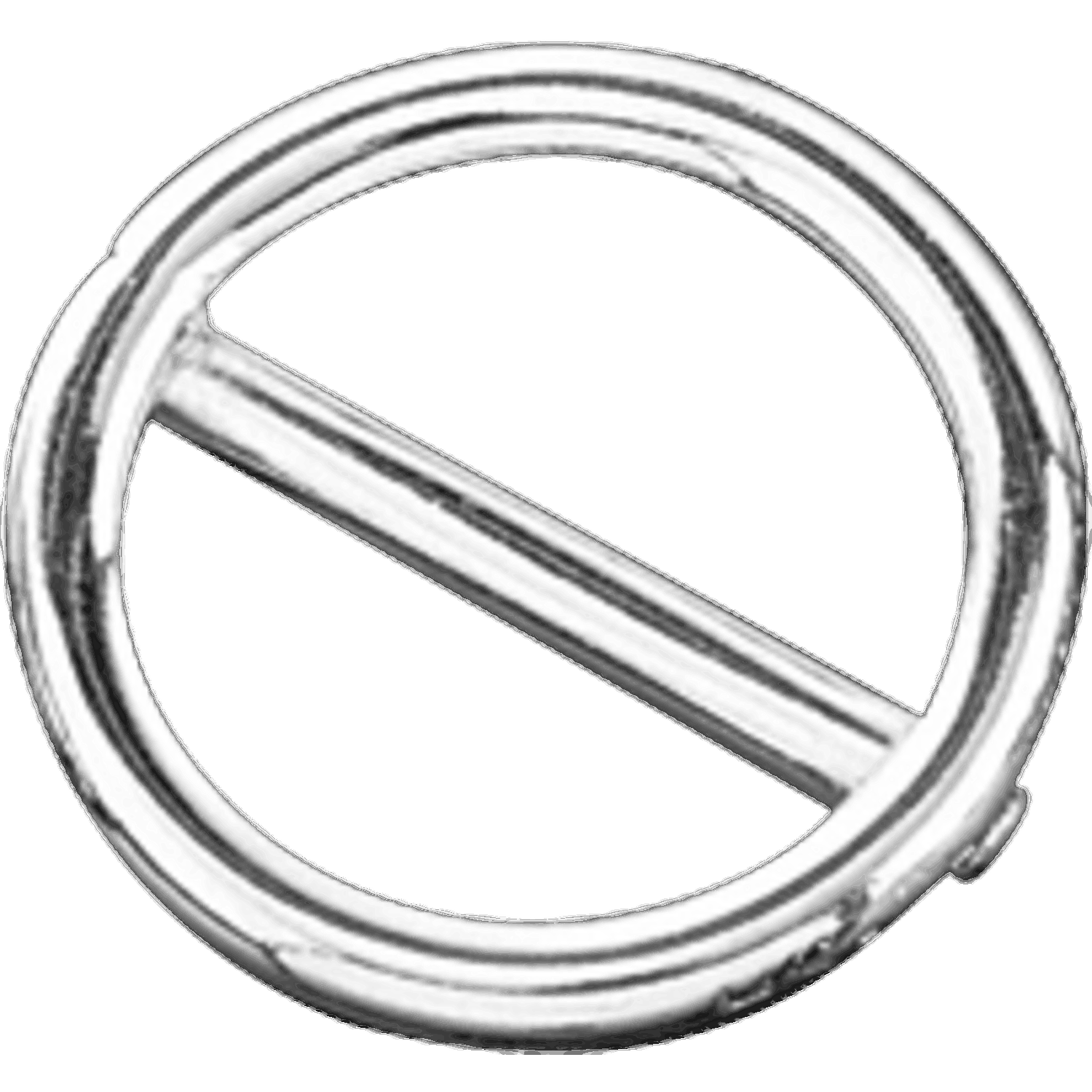 Ring mit Steg - Stahl vernickelt