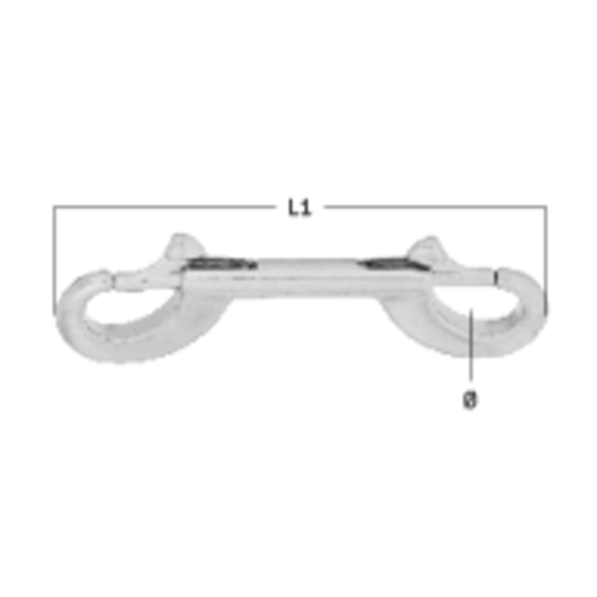 Doppel-Karabinerhaken - Edelstahl rostfrei, 105 mm