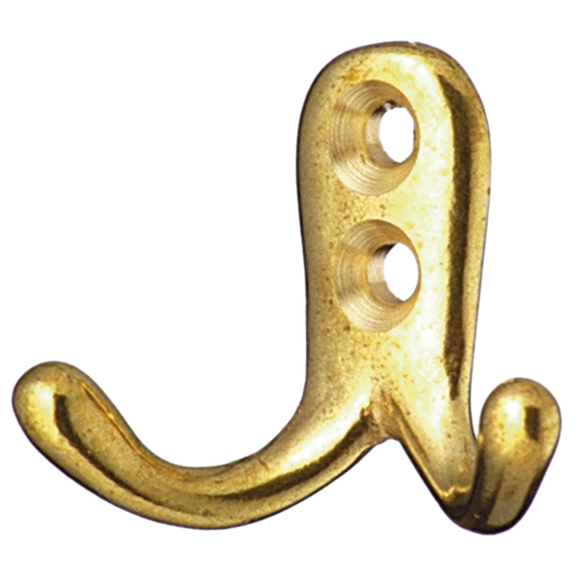 Doppelhaken - Messing, 34 mm