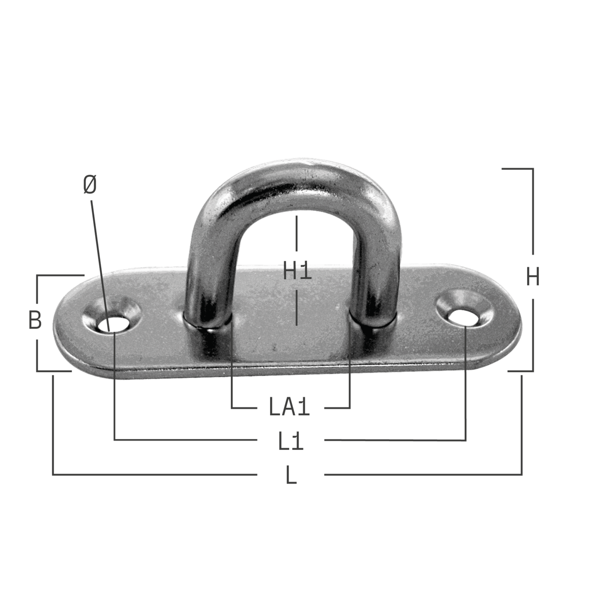 Augplatten oval - Edelstahl Rostfrei
