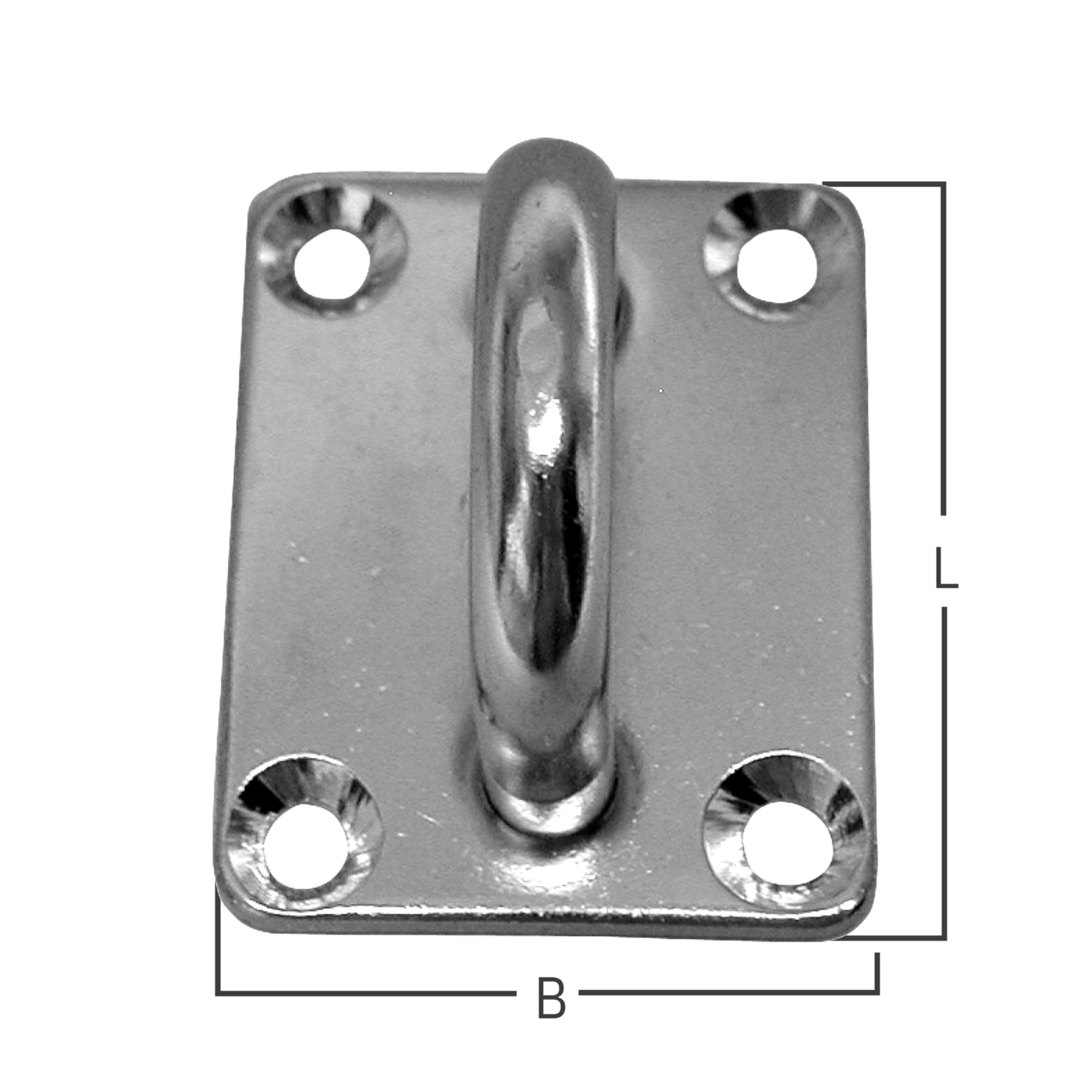 Augplatten rechteckig - Edelstahl Rostfrei