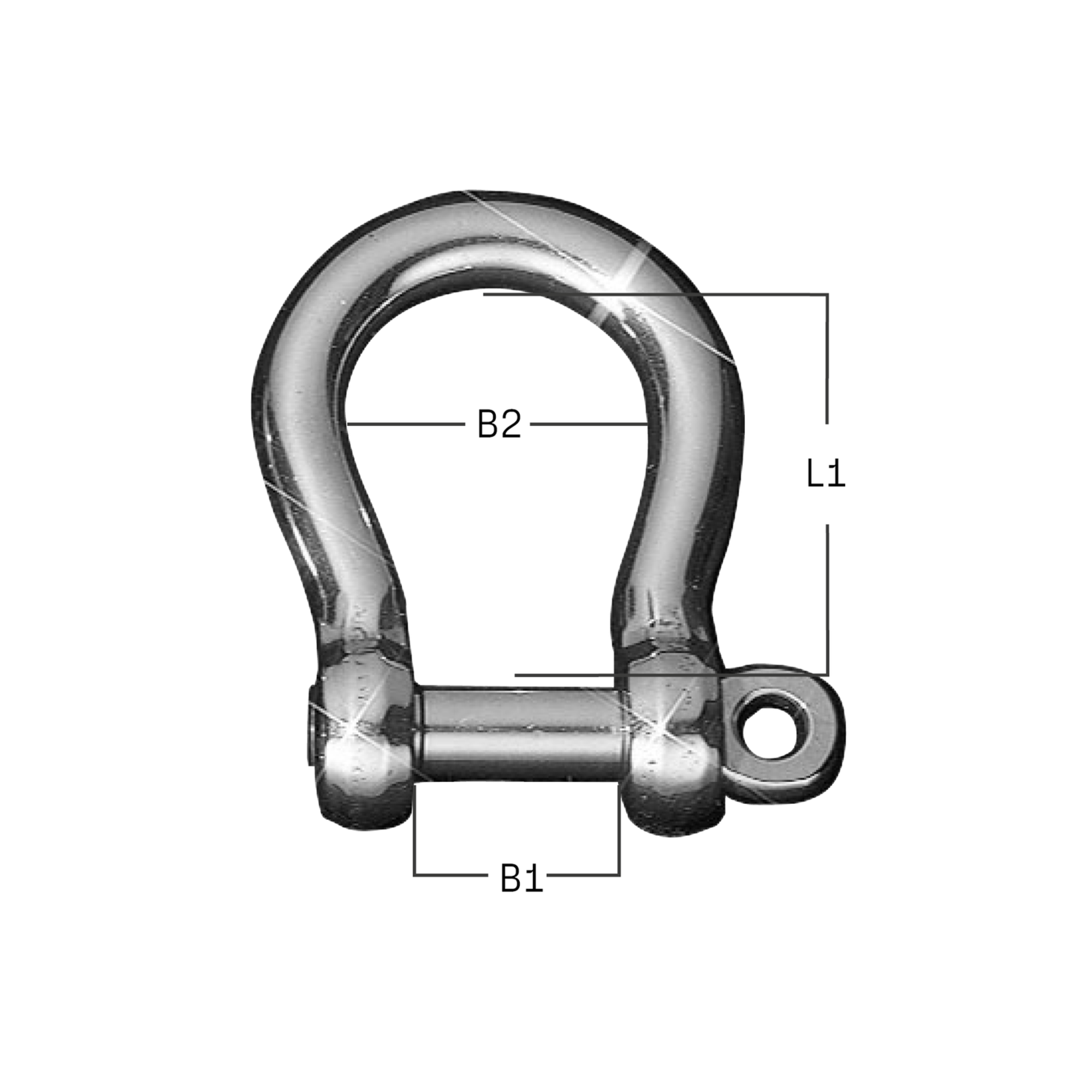Schlüssel-Schäkel & Schäkel geschweift