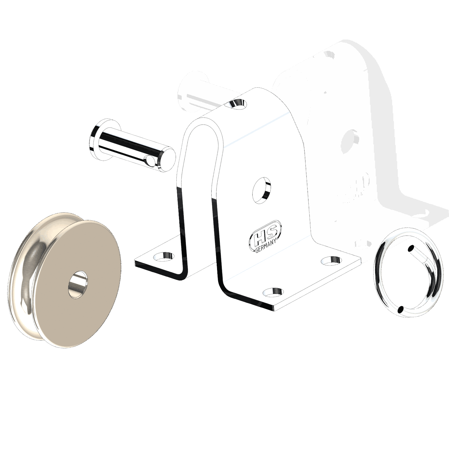 Stehblock für Draht Gleitlager 4 mm - 1 Rolle
