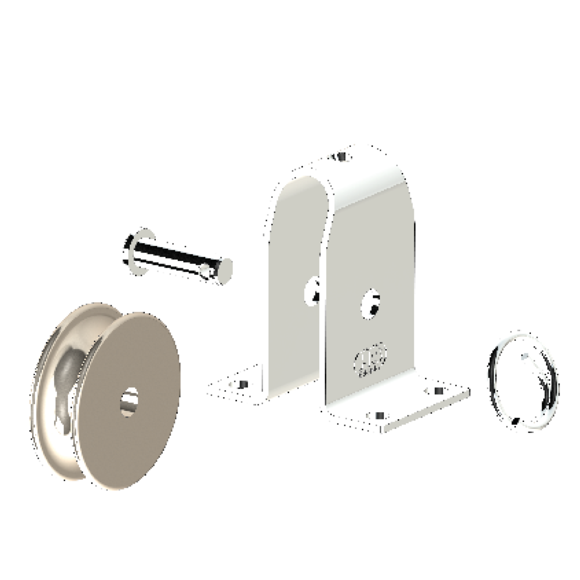 Stehblock für Draht Gleitlager 6 mm - 1 Rolle