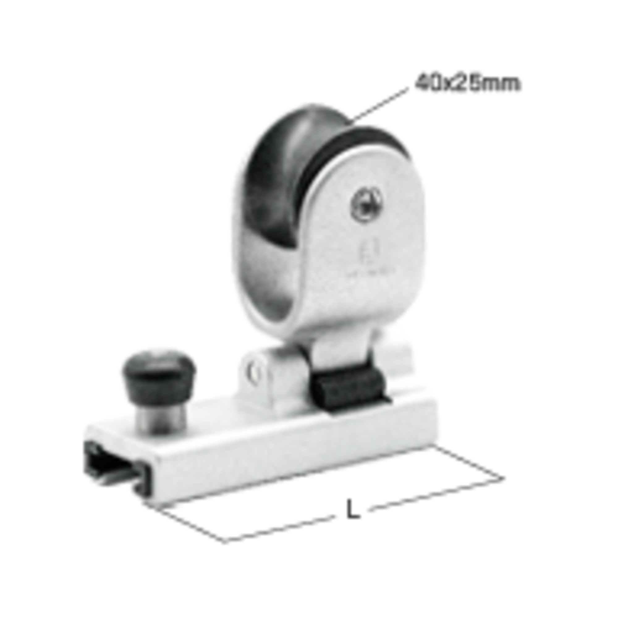 Genuaschlitten Gleitlager für Schiene 25 x 4 mm - Gleitschuhe