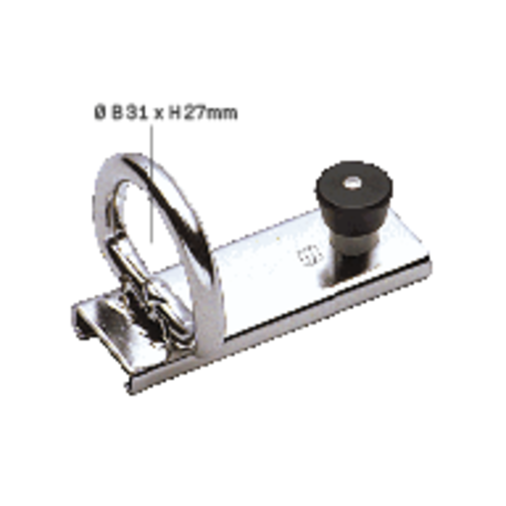 Schlitten für Schiene 20 x 3 mm - Bügel