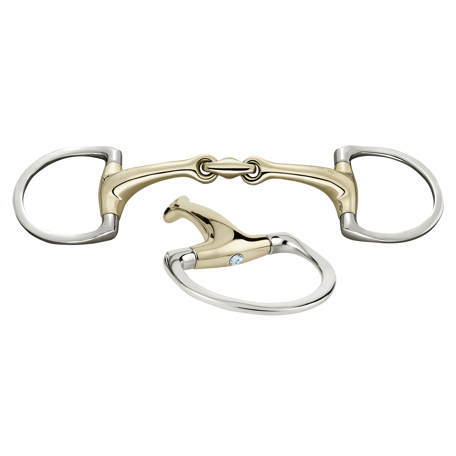 Dynamic RS Olivenkopfgebiss mit D-förmigem Ring 16 mm doppelt gebrochen | 40406_B_Aquamarine.png | 1744613674