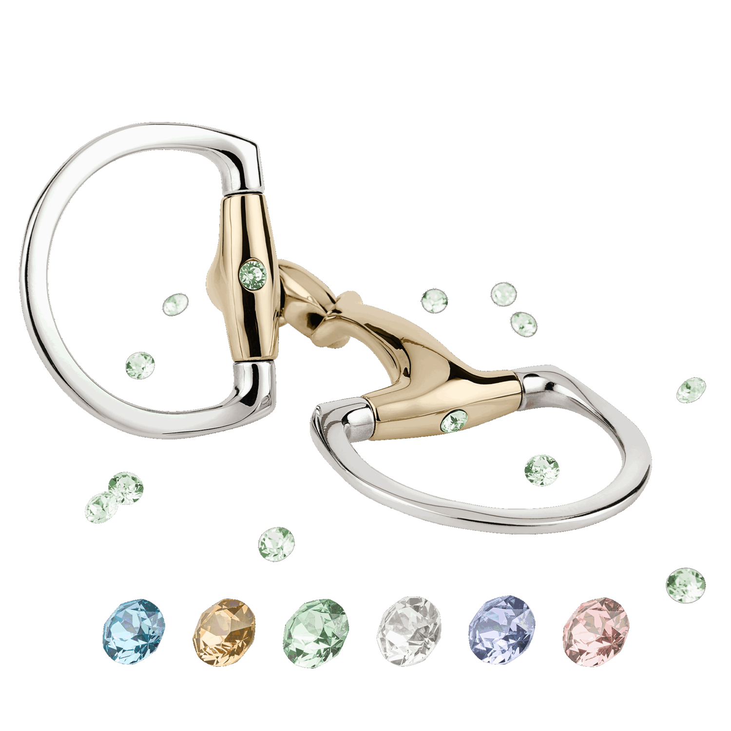 Dynamic RS Olivenkopfgebiss mit D-förmigem Ring 16 mm doppelt gebrochen | 40406_C_Chrysolite_02.png | 1744613724