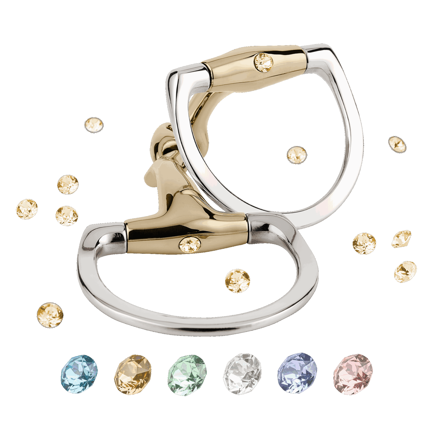 Dynamic RS Shine Bright Olivenkopfgebiss mit D-förmigem Ring 16 mm doppelt gebrochen - Sensogan | 40406_D_Light_Colorado_Topaz_02.png | 1736857845