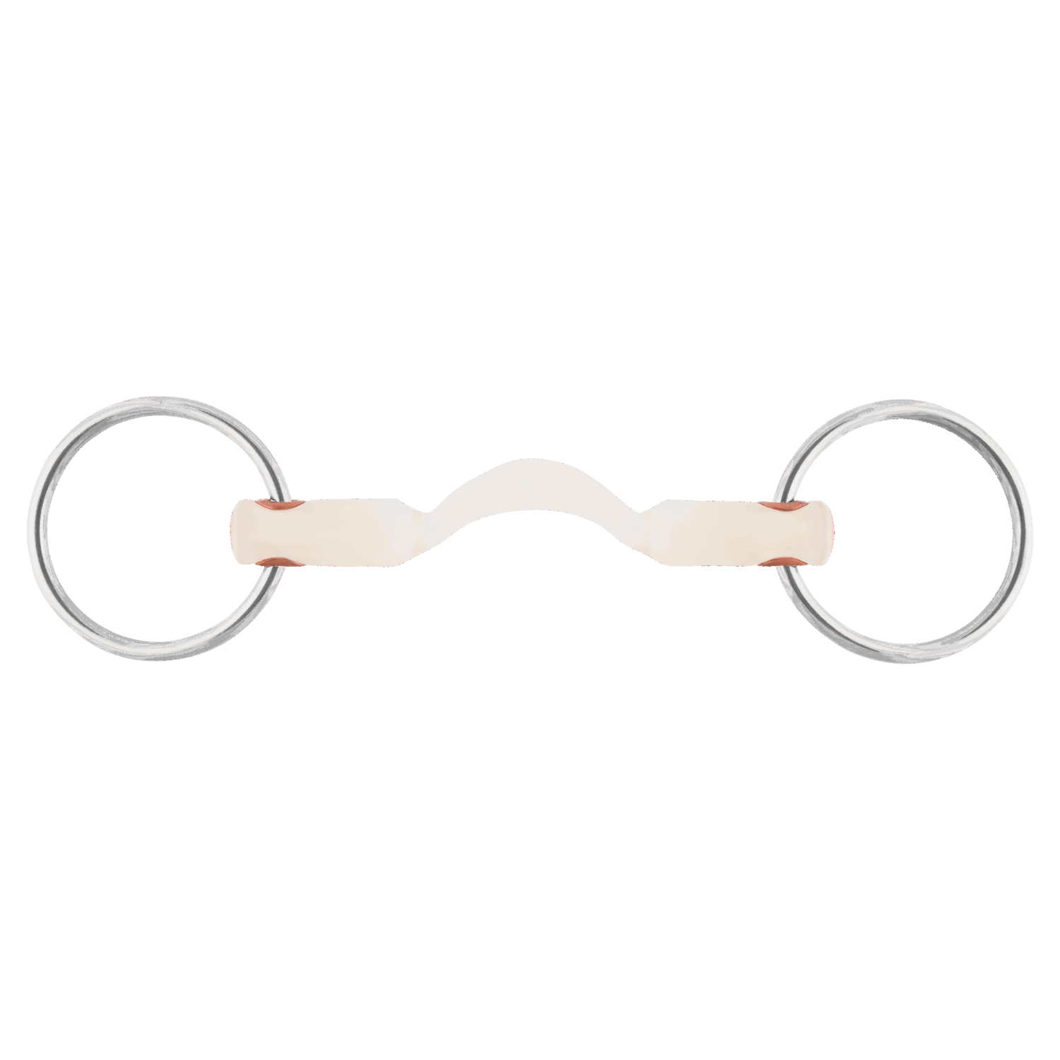 Nathe Loose Ring snaffle 20 mm with flexible Mullen Mouth. copper middle  link