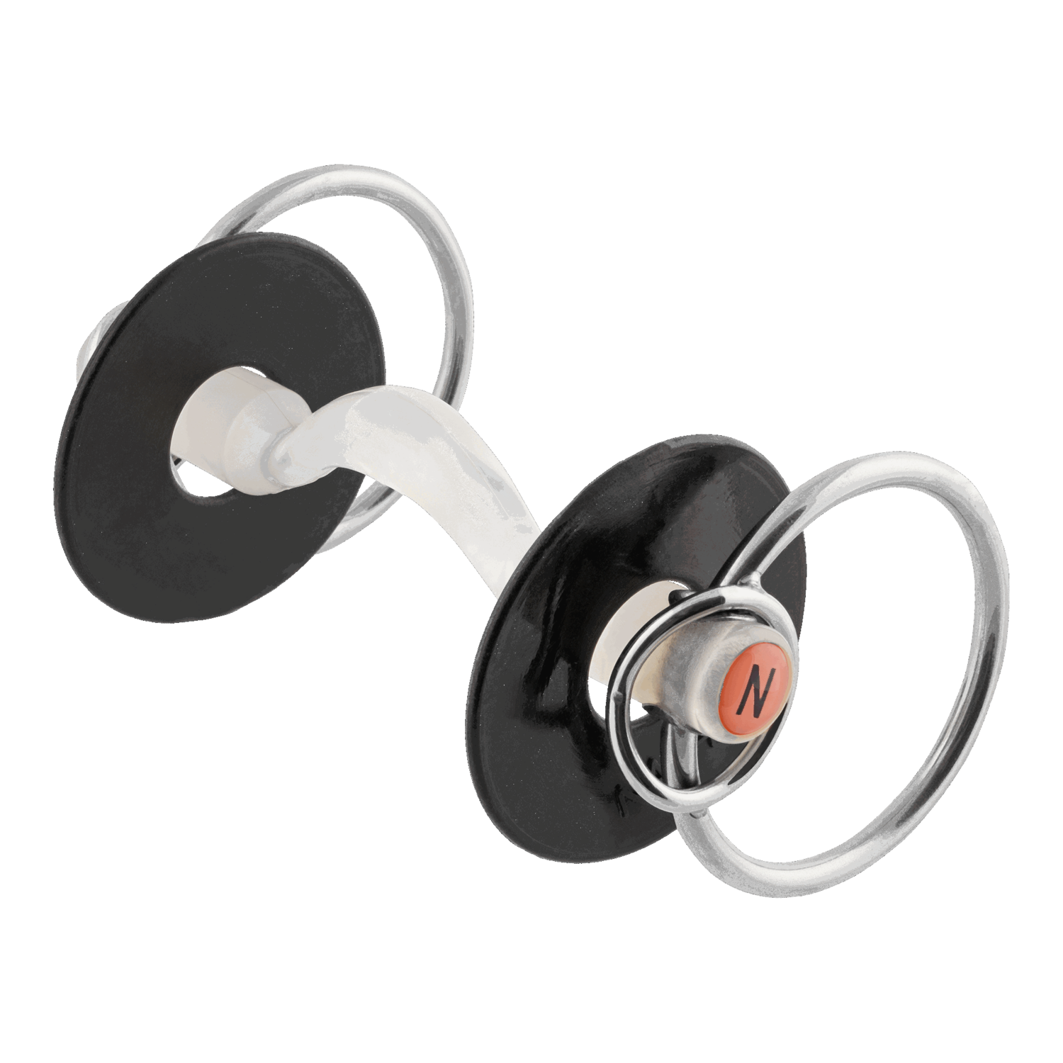 NATHE Stangengebiss 20 mm mit Zungenfreiheit und zusätzlichem kleinen Ring