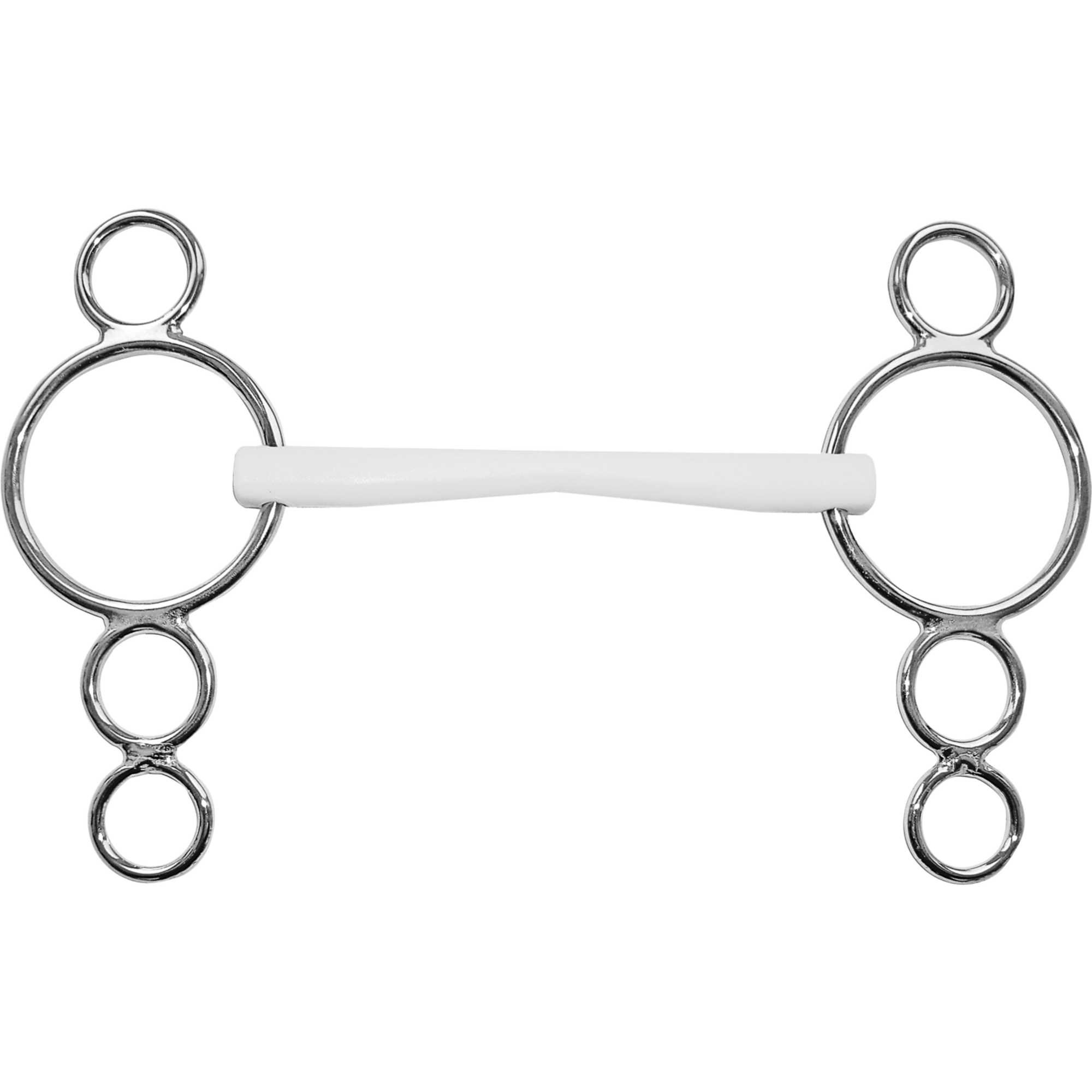 Duo Springkandare "Wien" 16 mm Seitenteil mit 2 Ringen unten - Kunststoff weiß