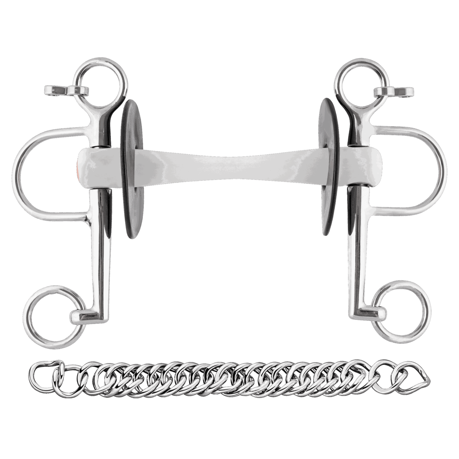 Nathe Pelham 20 mm mit biegsamer Stange und langen Anzügen