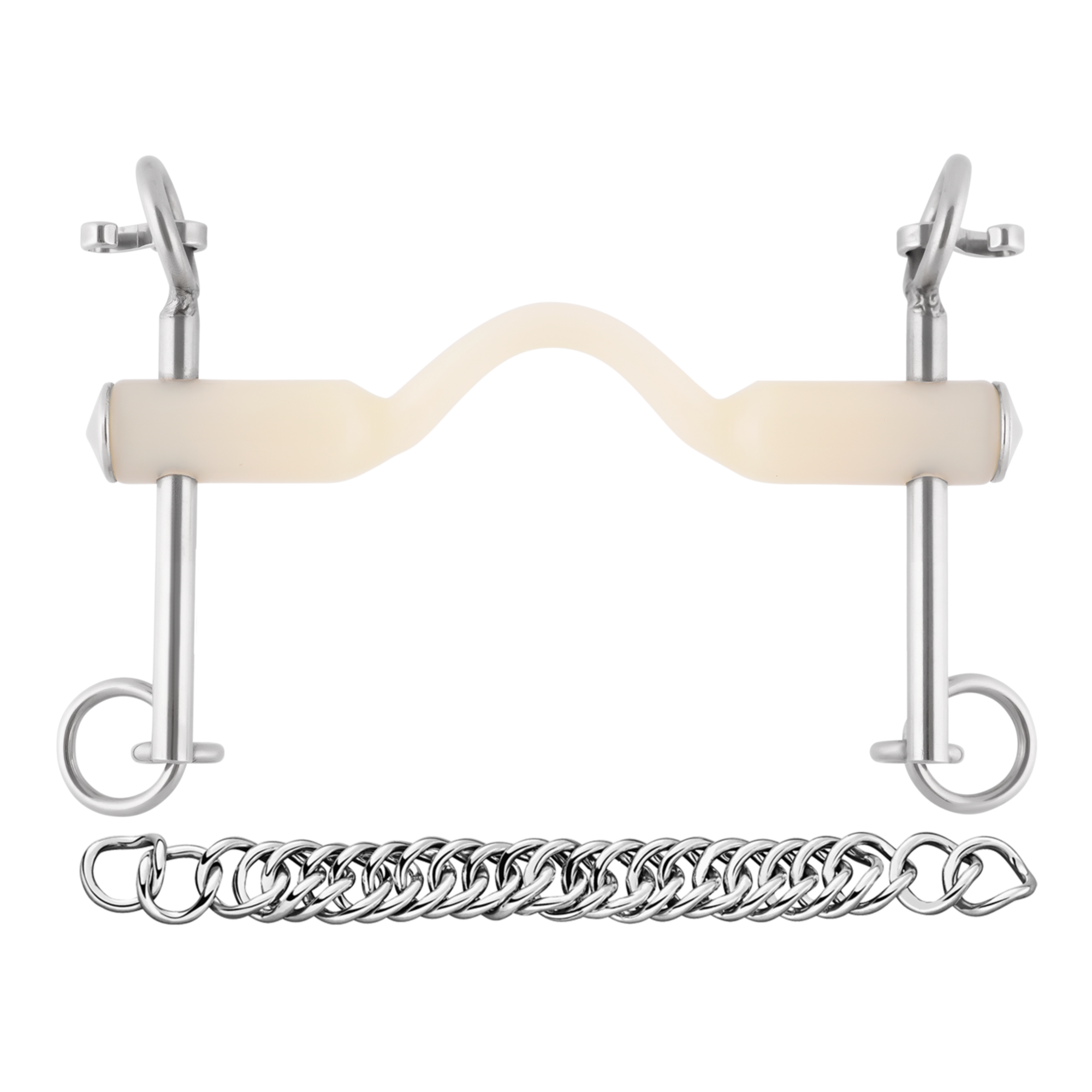 NATHE Kandare 20 mm mit Zungenfreiheit, kurzen Anzüge
