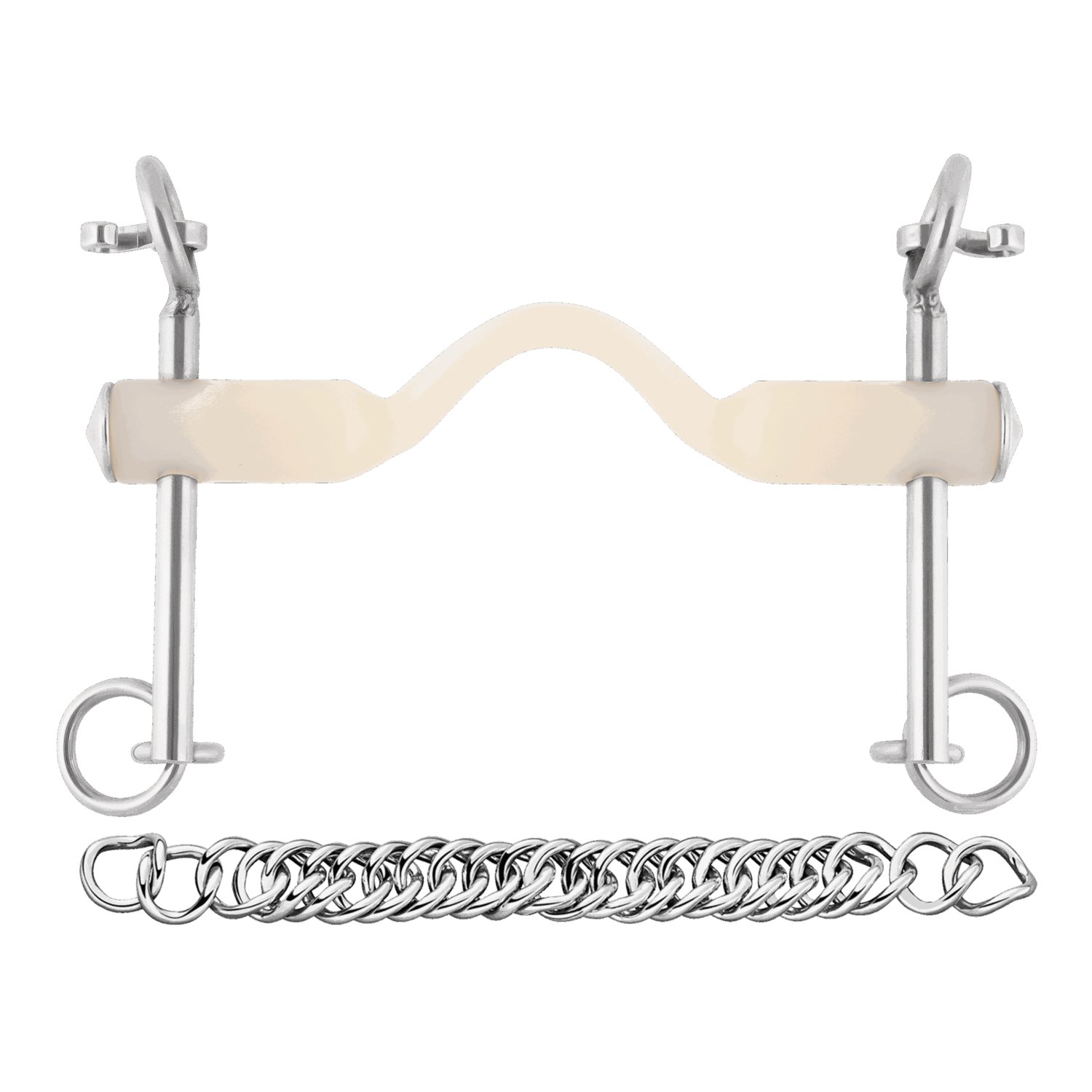 NATHE Kandare 20 mm mit Zungenfreiheit, kurzen Anzüge