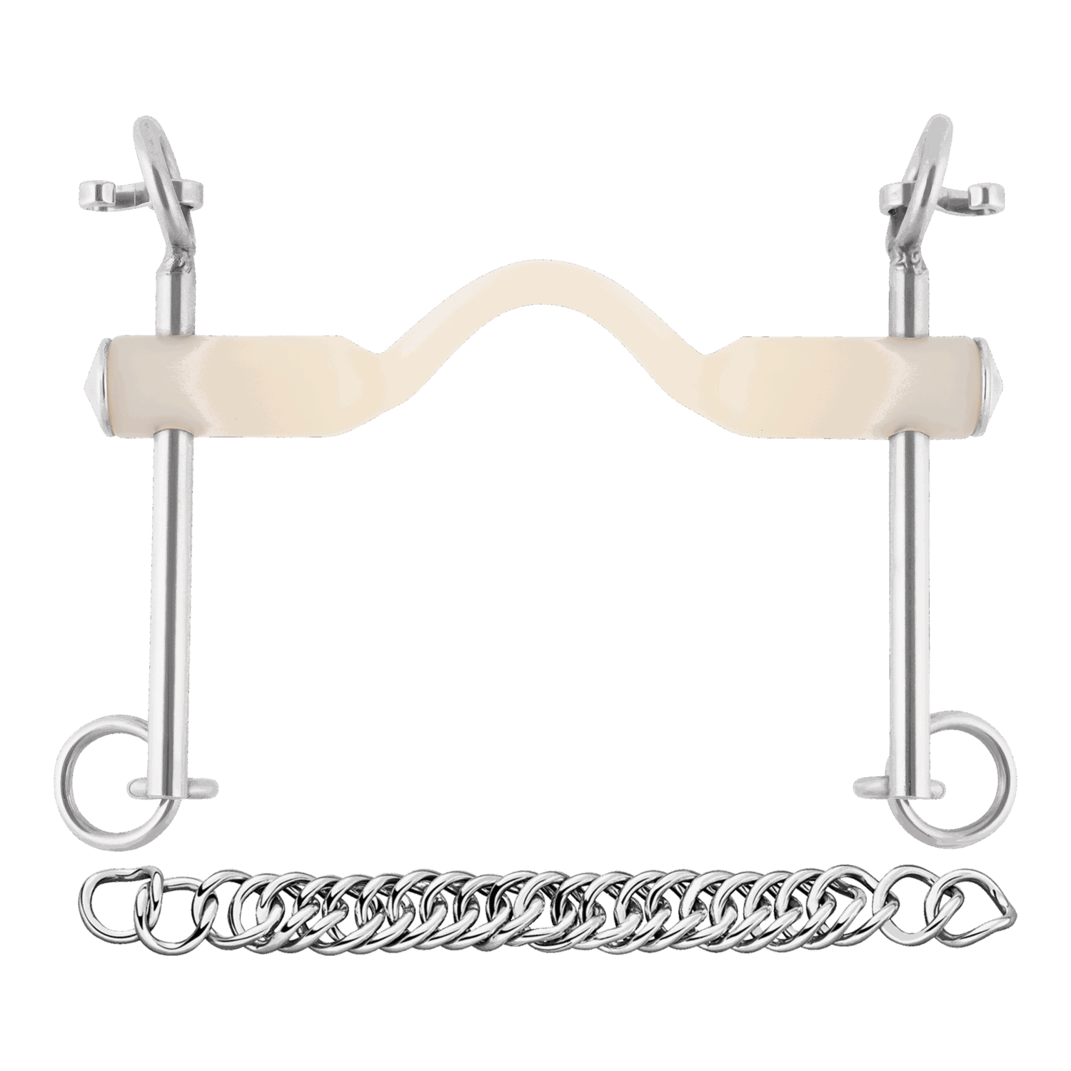 NATHE Kandare 20 mm mit Zungenfreiheit, lange Anzüge