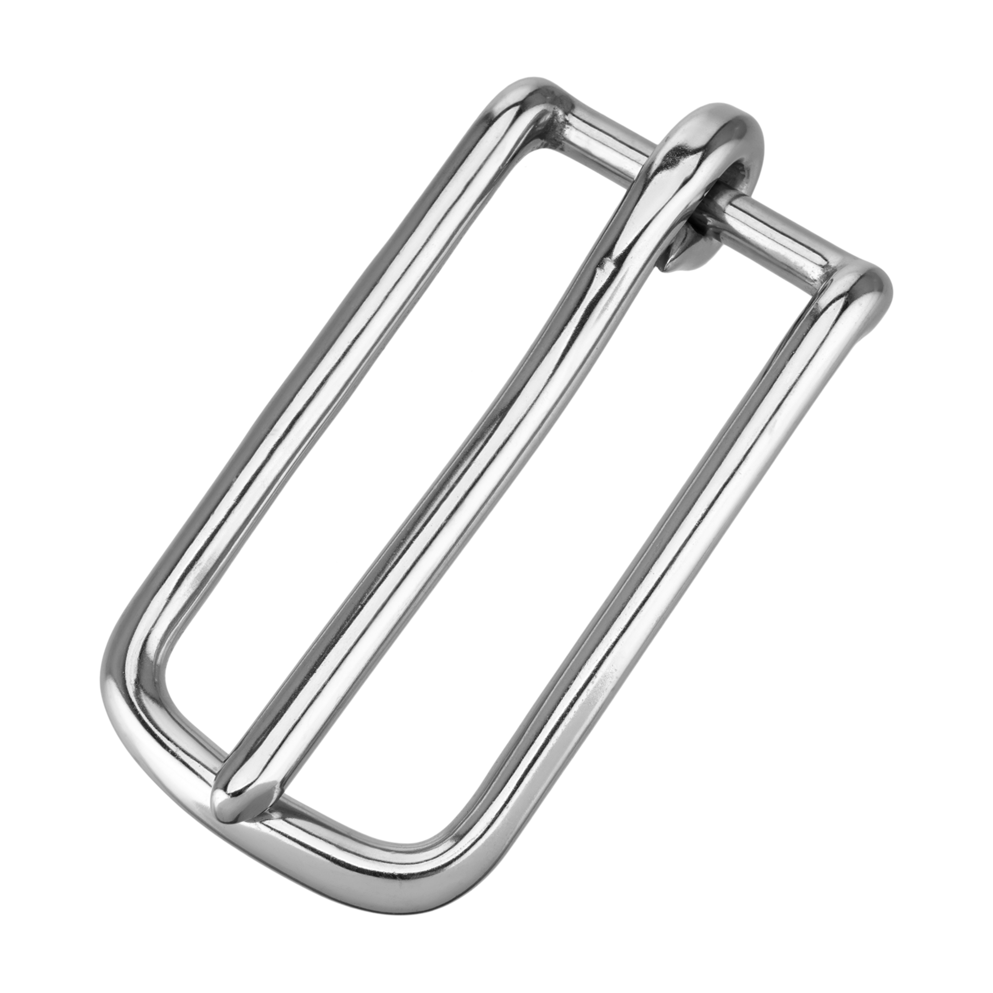 Aufhalte- und Strangschnalle, lichte Höhe  82 mm - Edelstahl rostfrei, lichte Weite 36 mm
